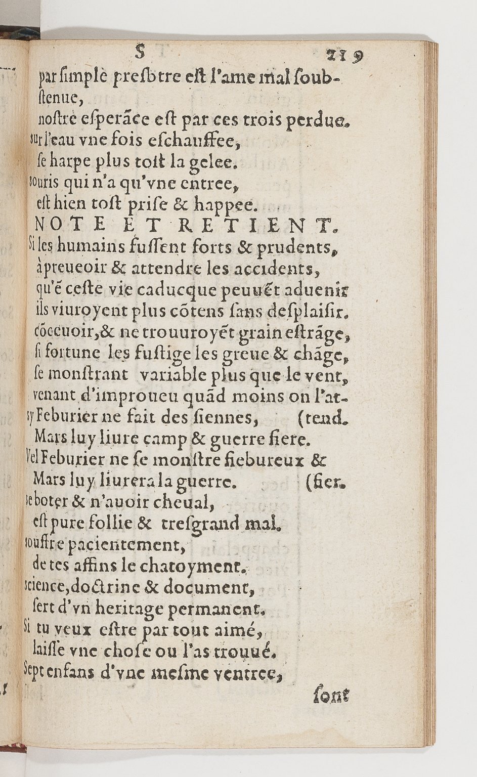1577 - Jean d’Ogerolles - Trésor de sentences dorées - BnF Arsenal