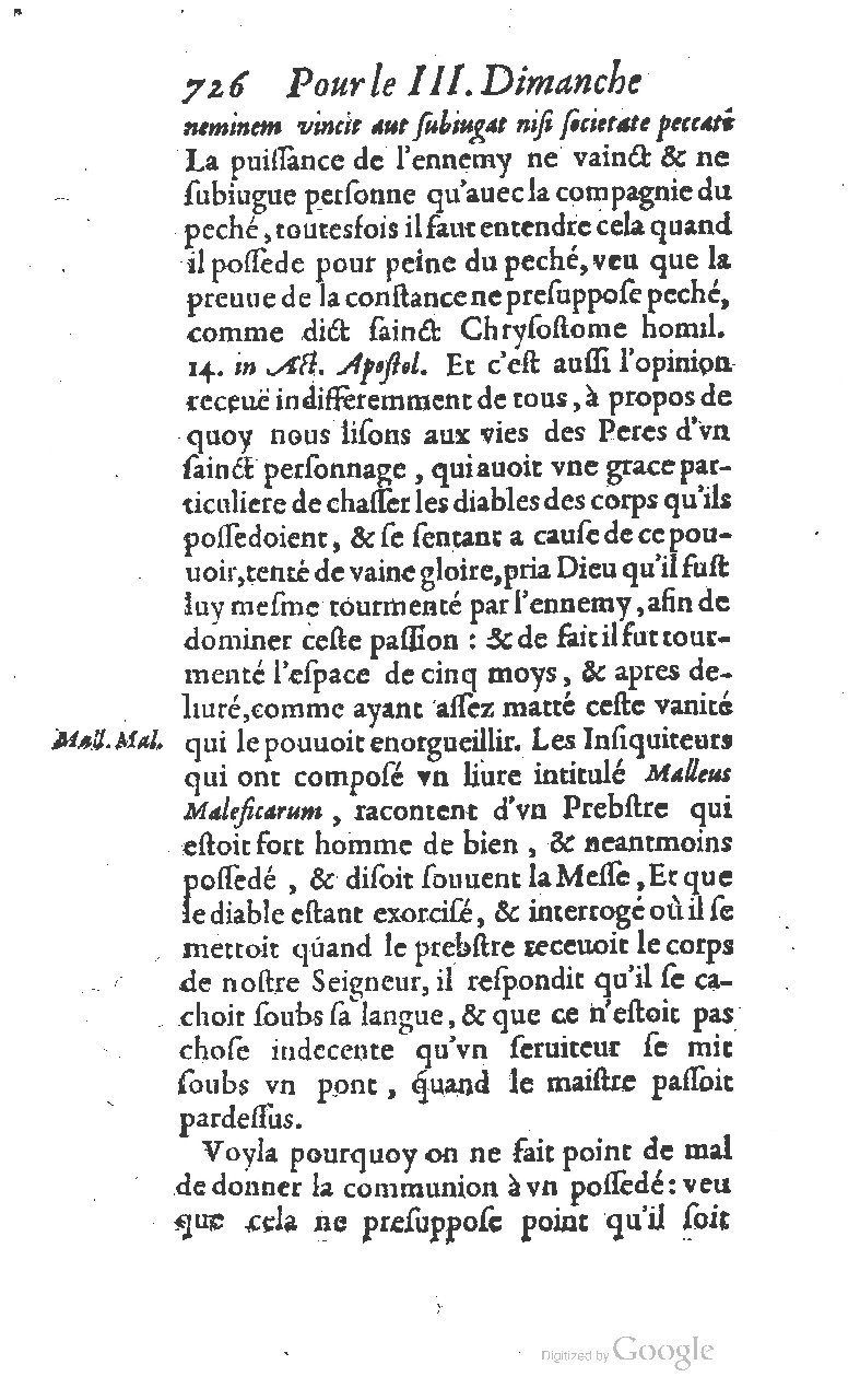 1607 - Nicolas Du Fossé - Trésor quadragésimal - T 01 - BM Lyon