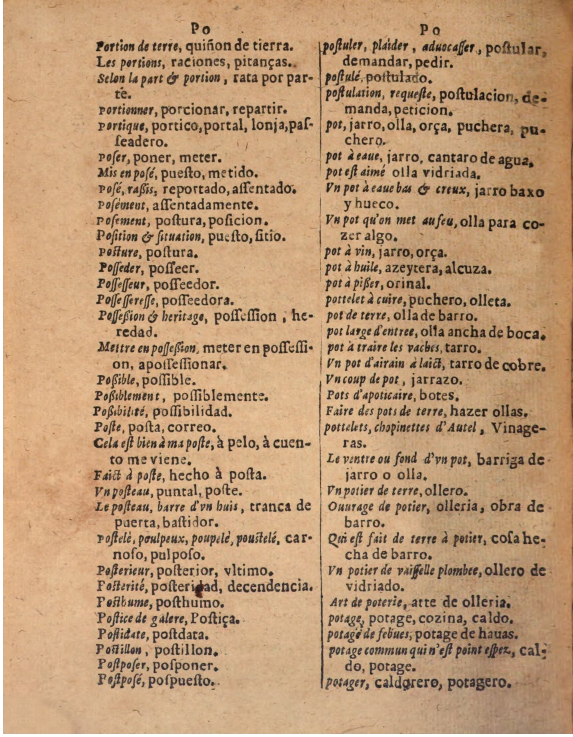 1624 - Hubert Antoine - Trésor des deux langues espagnole et française (Seconde partie) - BSB Munich