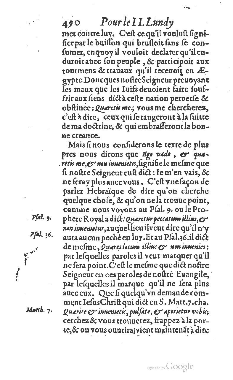 1607 - Nicolas Du Fossé - Trésor quadragésimal - T 01 - BM Lyon