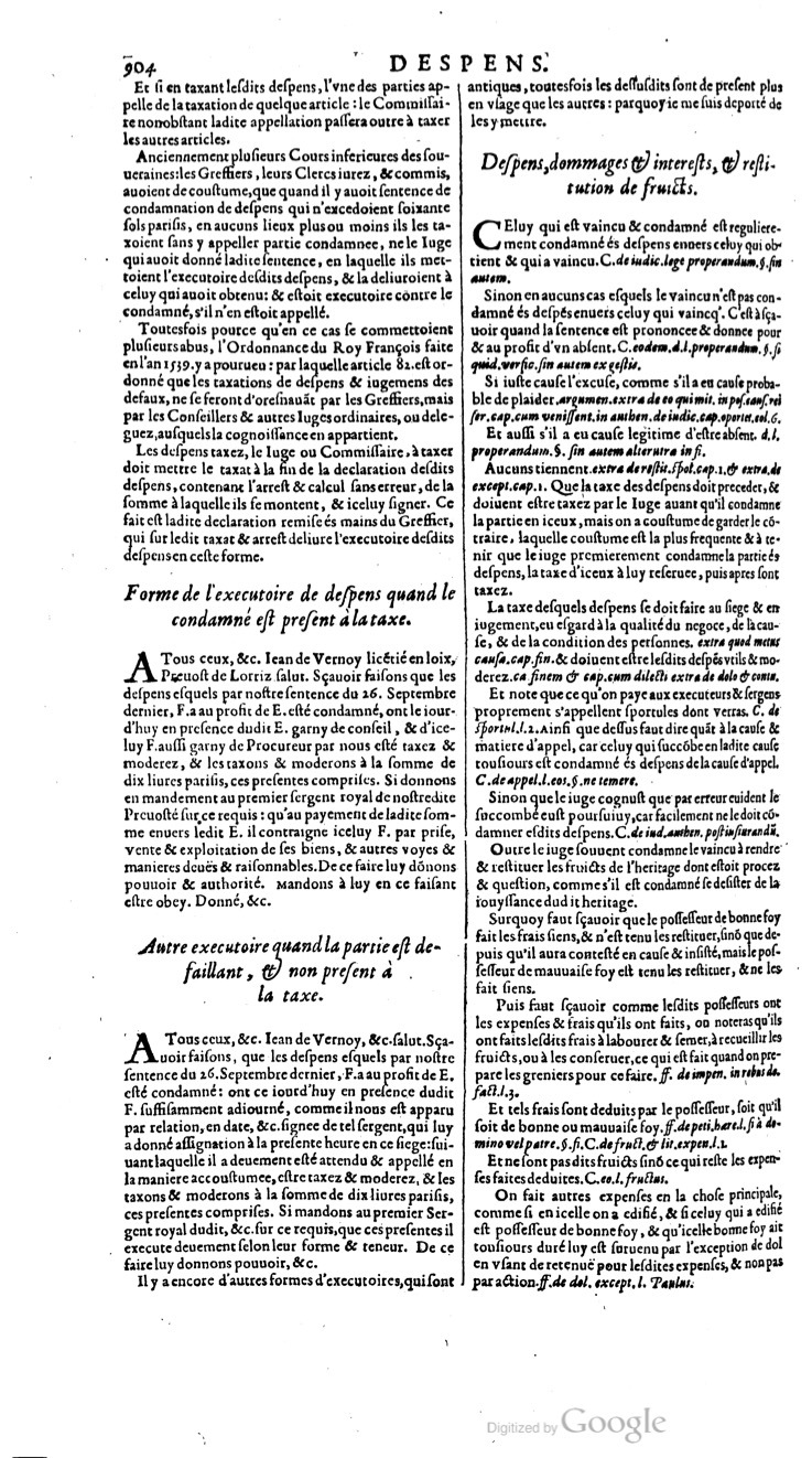 1629 - Veuve Nicolas Buon - Trésor du droit français (29620 T. 1) - BM Lyon
