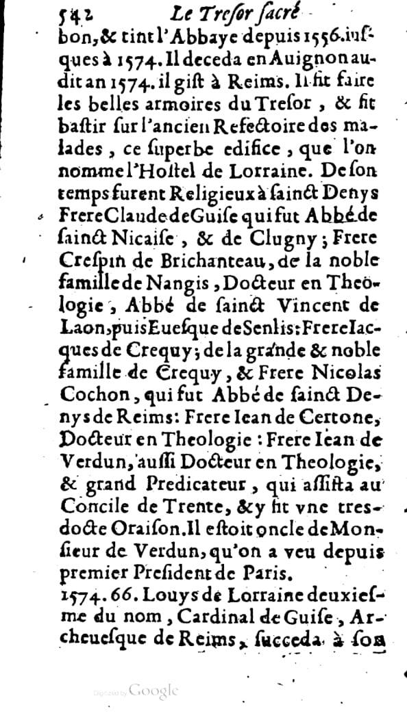 1646 - Jean Billaine - Trésor sacré ou inventaire des saintes reliques - BM Lyon