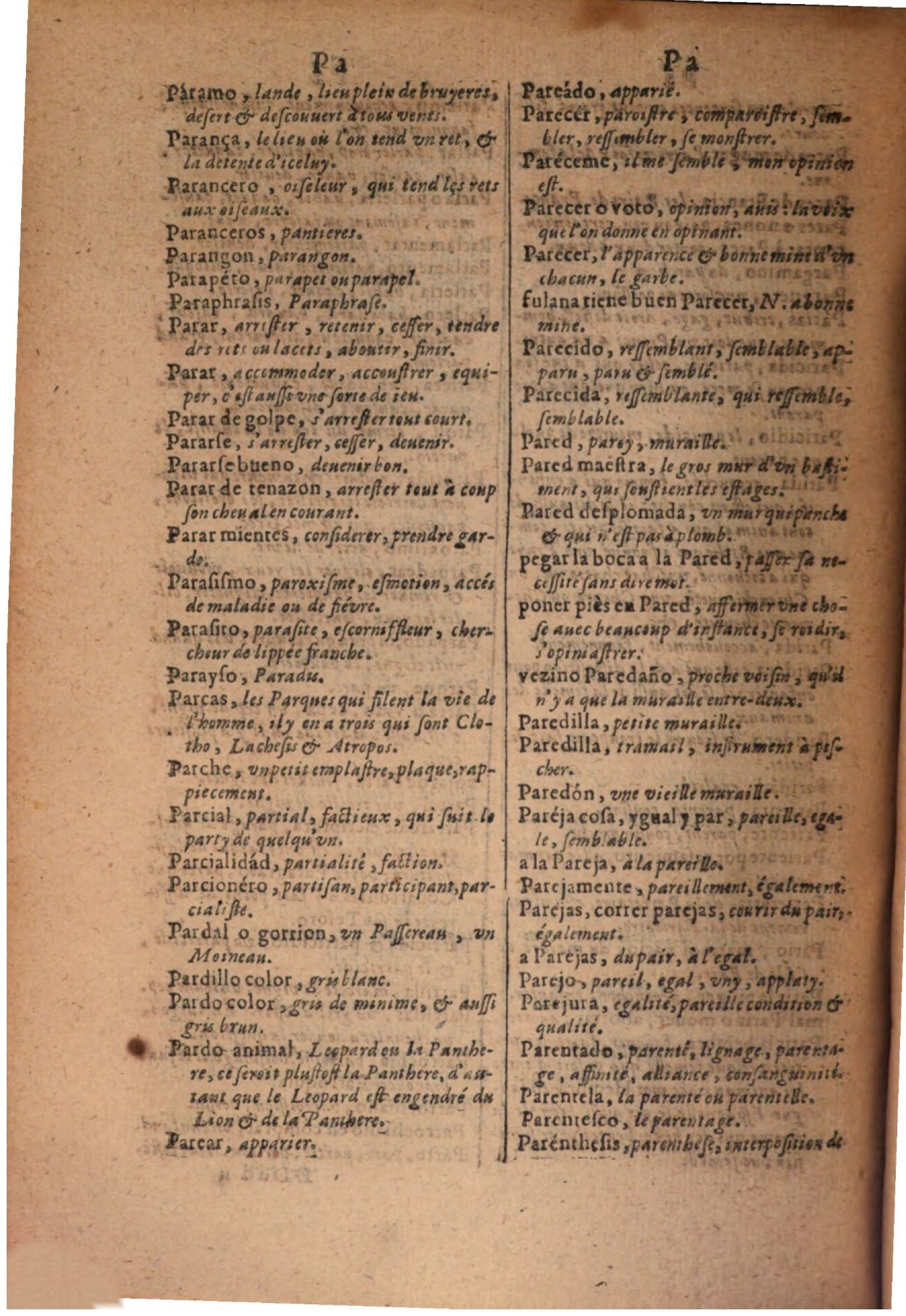 1645 - A. de Sommaville et A. Courbé - Trésor des deux langues espagnole et française - BSB Munich