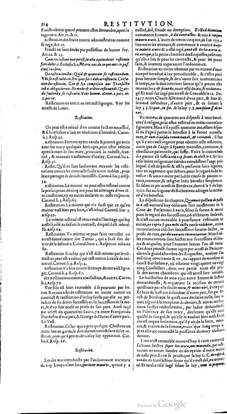 1629 - Veuve Nicolas Buon - Trésor du droit français (21754 T. 3) - BM Lyon