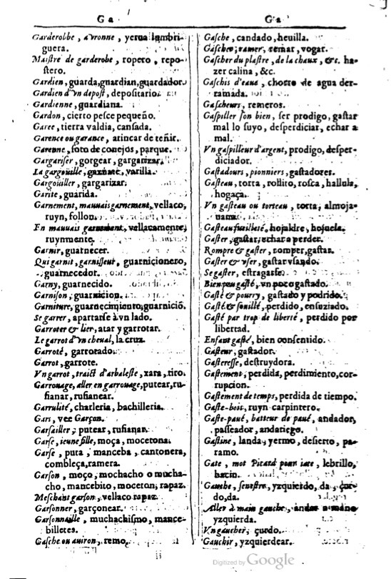 1616 - Veuve Marc Orry - Trésor des deux langues espagnole et française (Première et Seconde parties) - BM Lyon