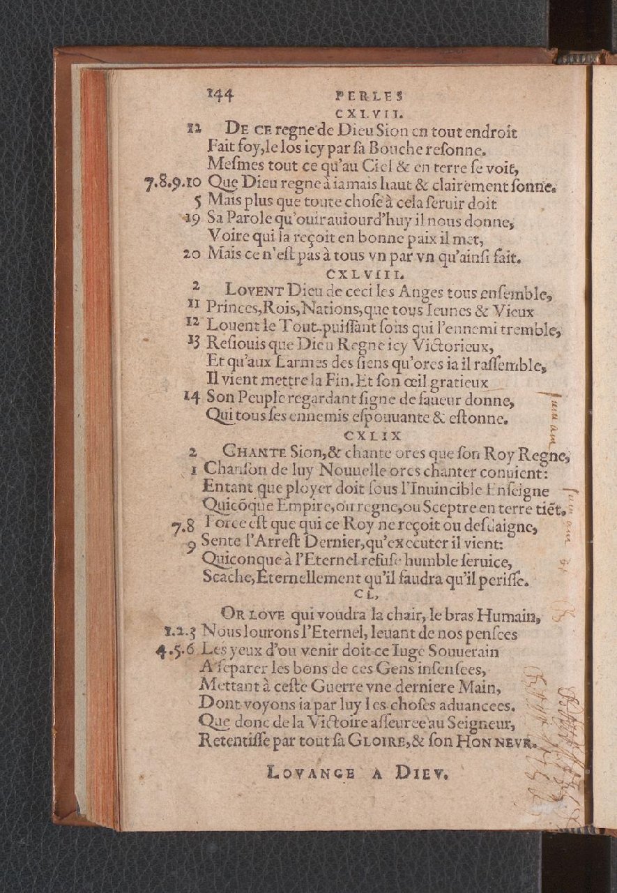 1577 - Jean de Laon - Trésor des 150 psaumes de David - Genève