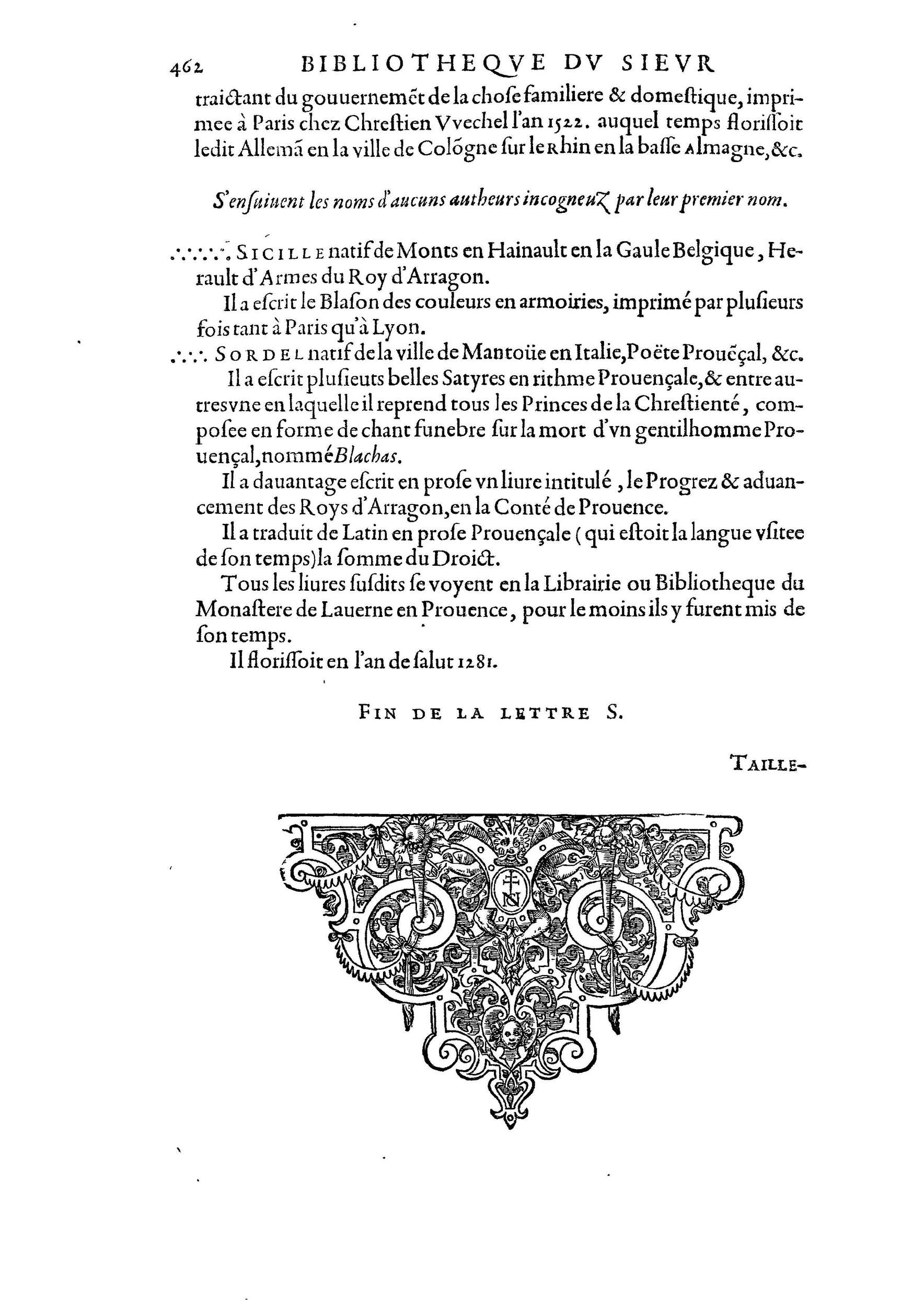1584 - Abel L&#039;Angelier - Bibliothèques françaises - BnF