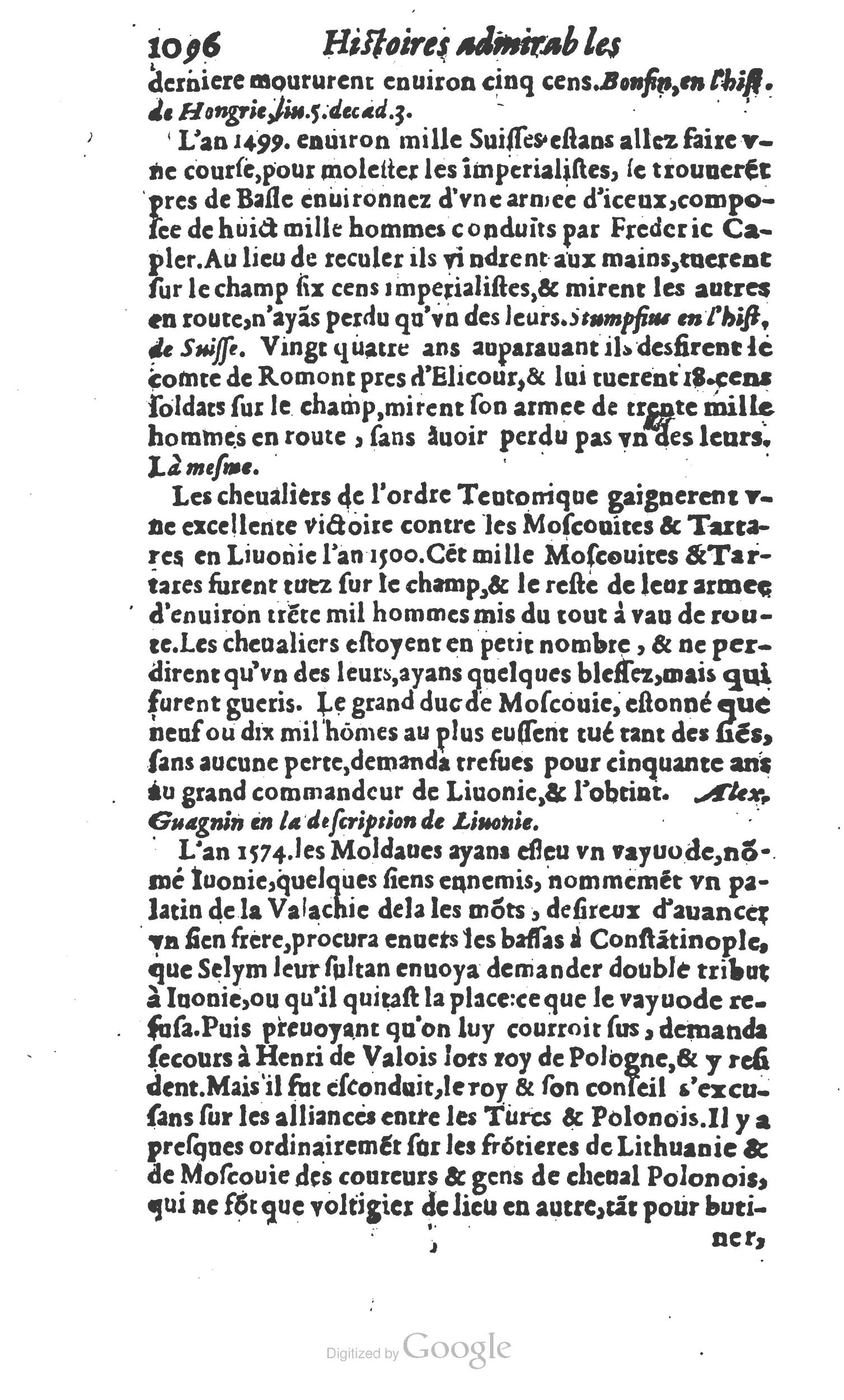 1610 - Paul Marceau - Trésor d’histoires admirables et mémorables - Princeton