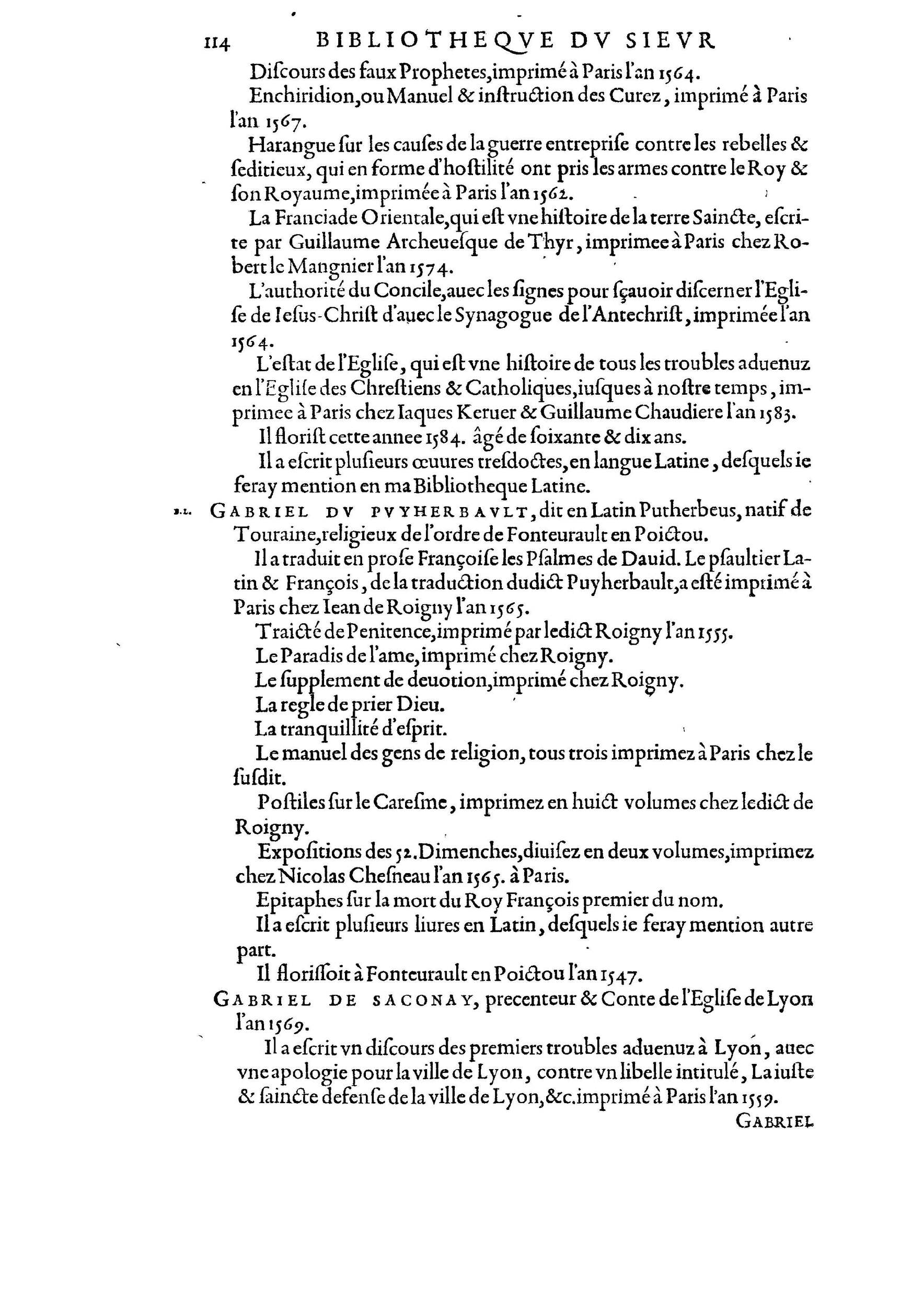 1584 - Abel L&#039;Angelier - Bibliothèques françaises - BnF