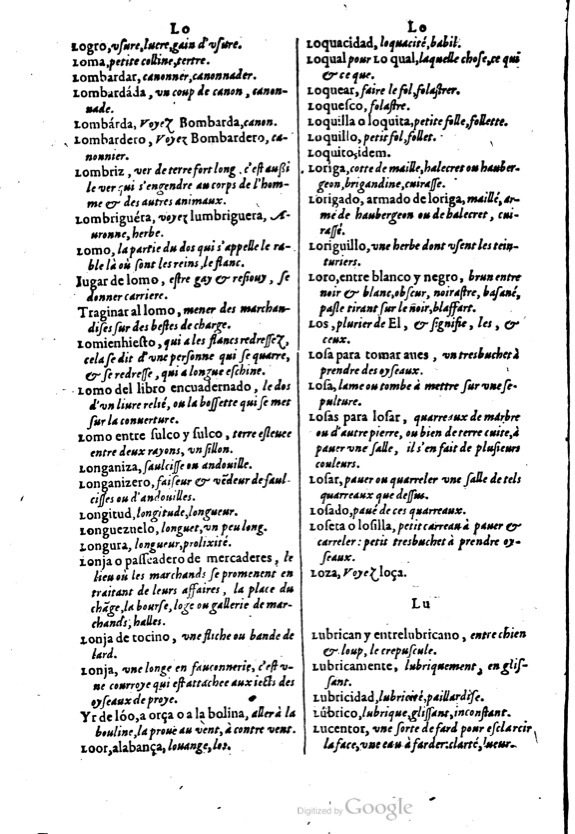 1621 - Adrian Tiffaine - Trésor des deux langues espagnole et française - BM Lyon