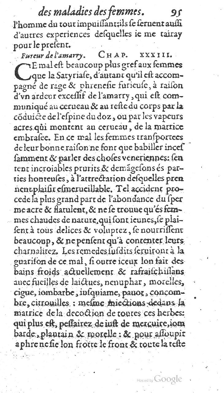 1585 - Jacques du Puis - Trésor des remèdes secrets pour les maladies des femmes - BnF