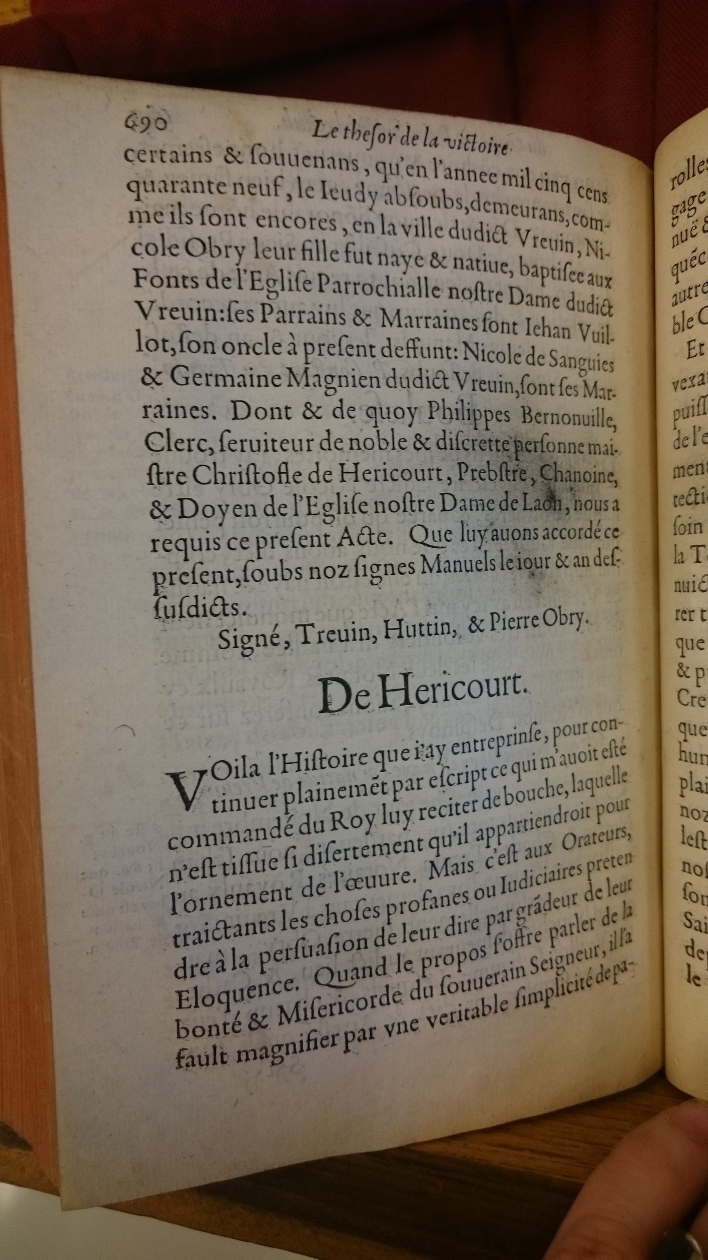 1578 - Nicolas Chesneau - Trésor et entière histoire de la triomphante victoire du corps de Dieu sur l’esprit malin - BM Lyon