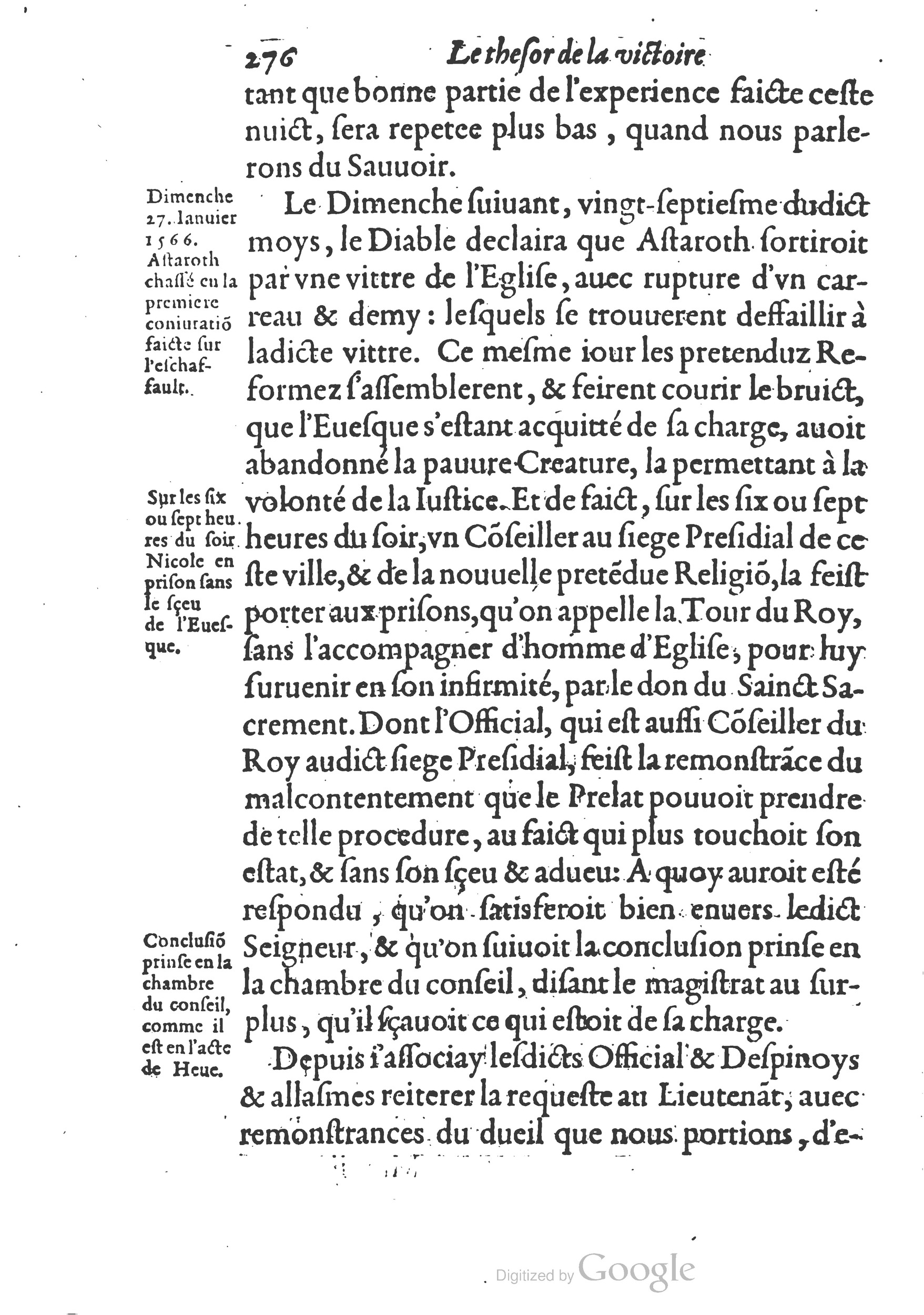 1578 - Nicolas Chesneau - Trésor et entière histoire de la triomphante victoire du corps de Dieu sur l’esprit malin - British Library 1578 - Nicolas Chesneau - Trésor et entière histoire de la triomphante victoire du corps de Dieu sur l’esprit malin - British Library