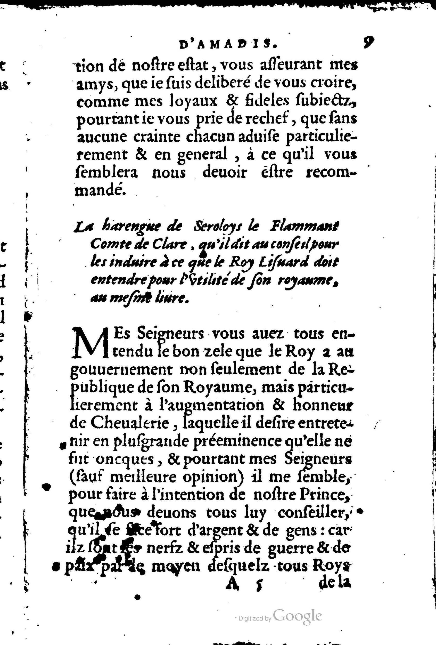 1560 - Jean d’Ogerolles et Gabriel Cotier Lyon - Trésor des Amadis - BSB Munich