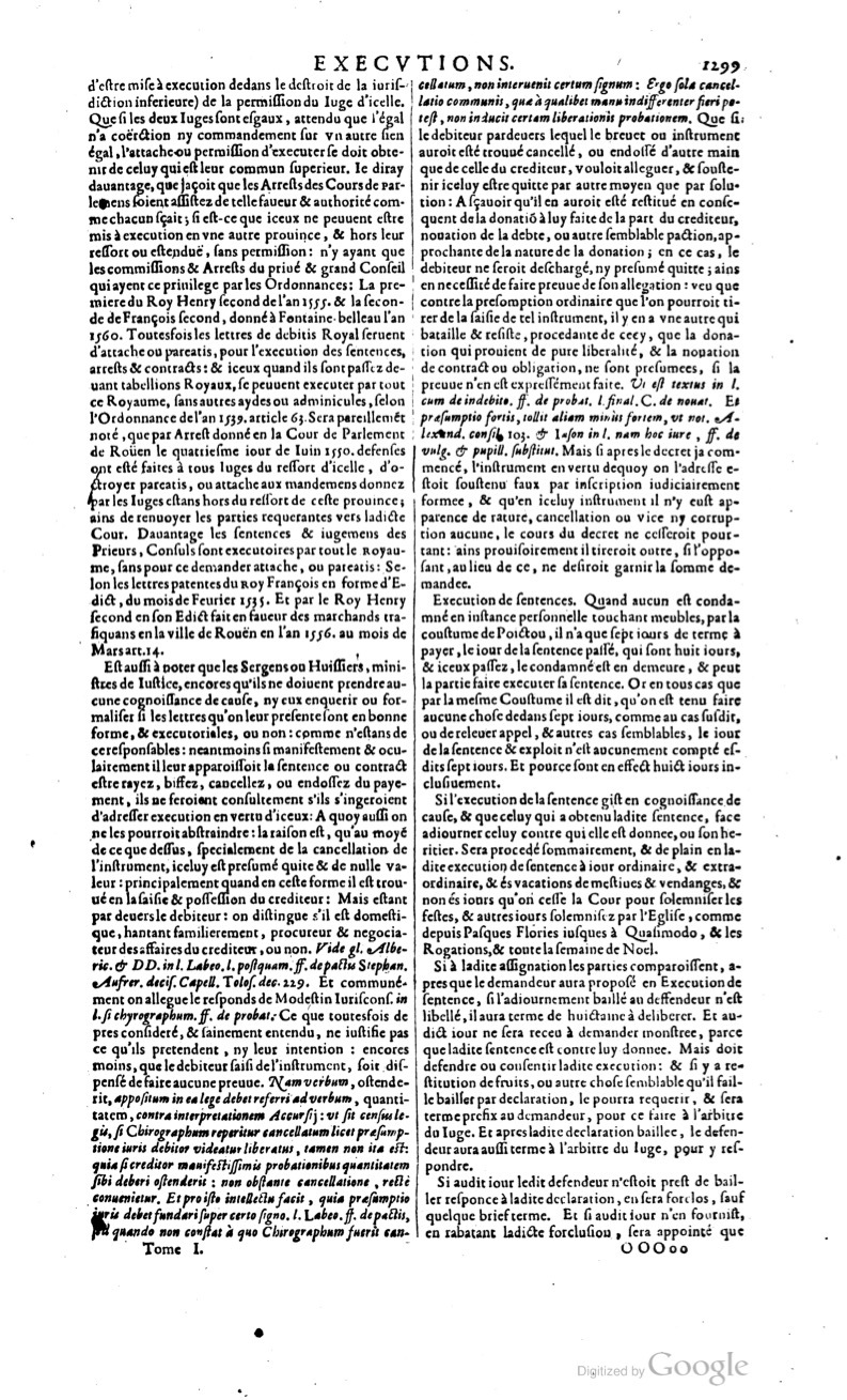 1629 - Veuve Nicolas Buon - Trésor du droit français (21754 T. 1) - BM Lyon
