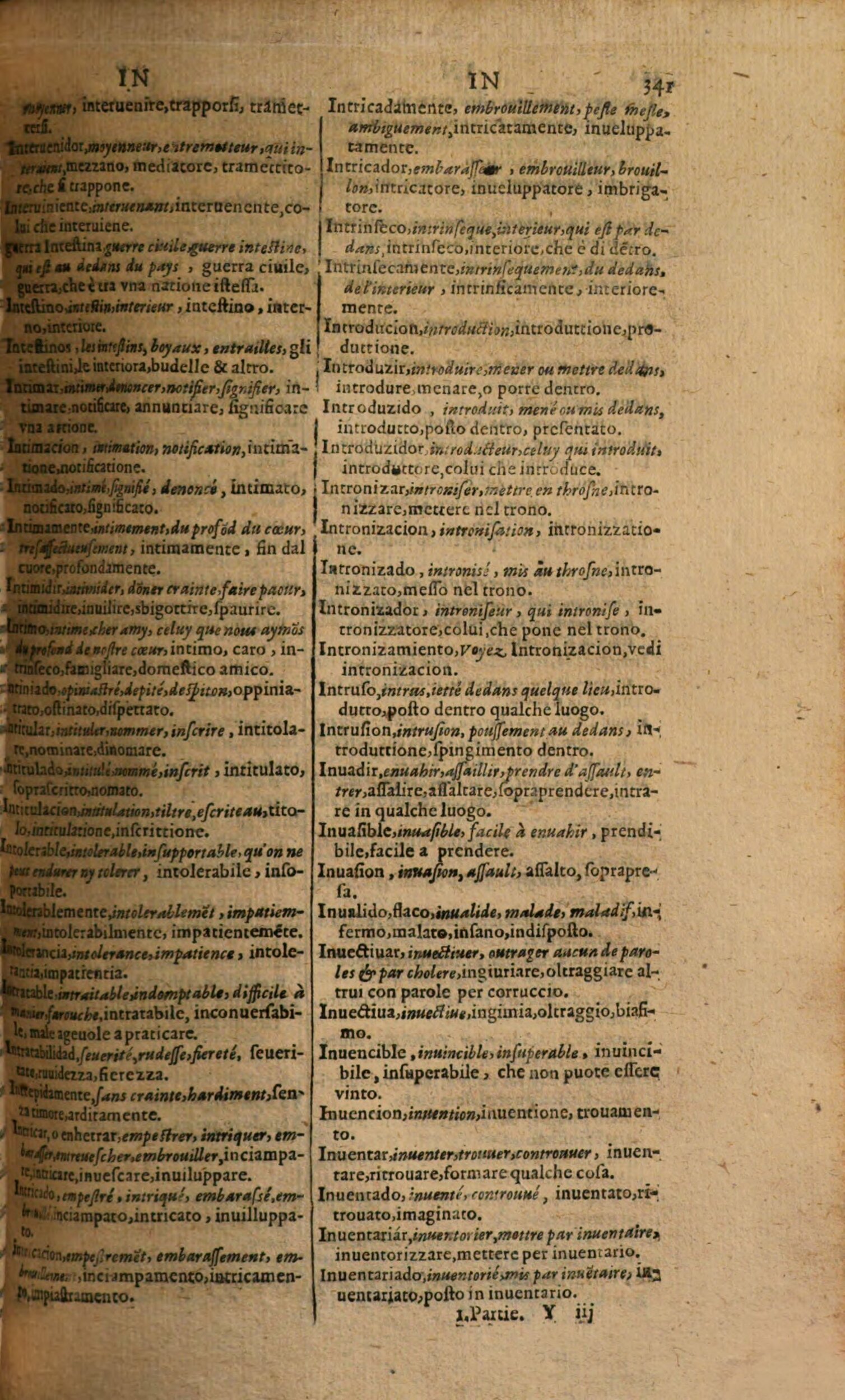 1617 - Samuel Crespin - Trésor des trois langues espagnole, française et italienne (Première partie) - Regensburg