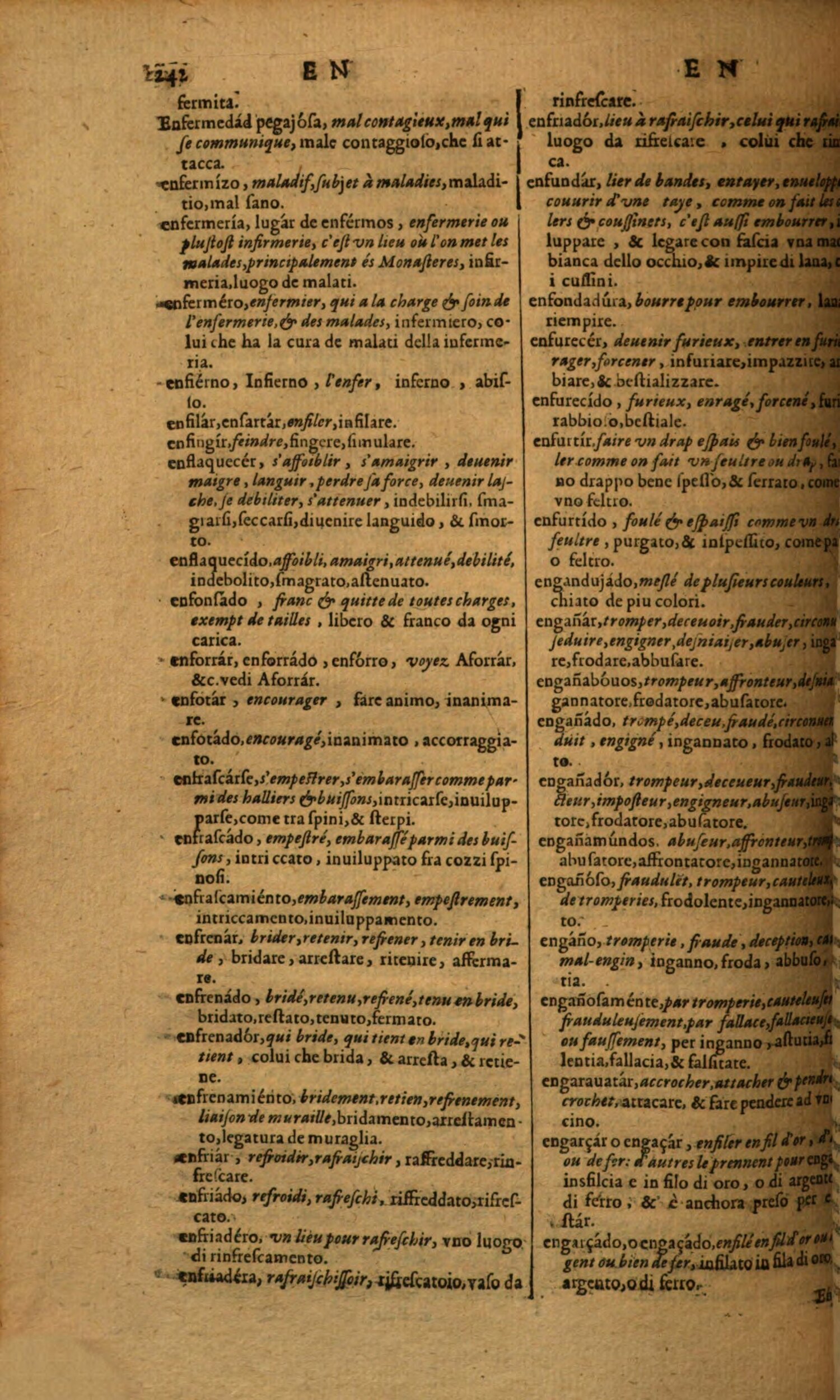 1617 - Samuel Crespin - Trésor des trois langues espagnole, française et italienne (Première partie) - Regensburg 1617 - Samuel Crespin - Trésor des trois langues espagnole, française et italienne (Première partie) - Regensburg