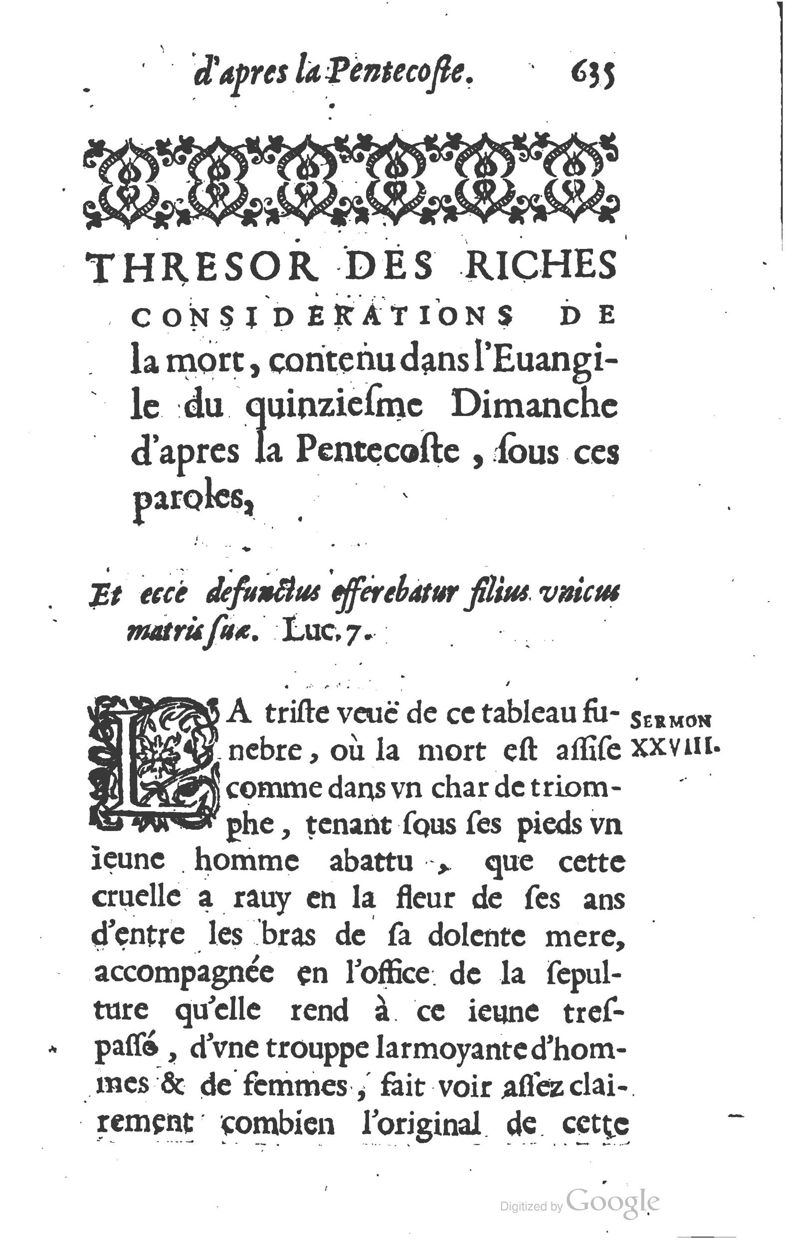 1629 - Manassés de Préaulx - Sermons ou Trésors de la piété chrétienne - BM Lyon