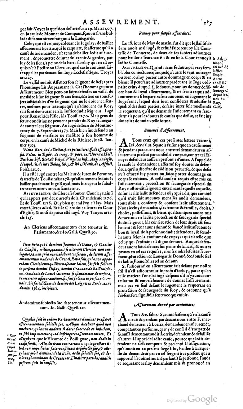 1629 - Veuve Nicolas Buon - Trésor du droit français (29620 T. 1) - BM Lyon
