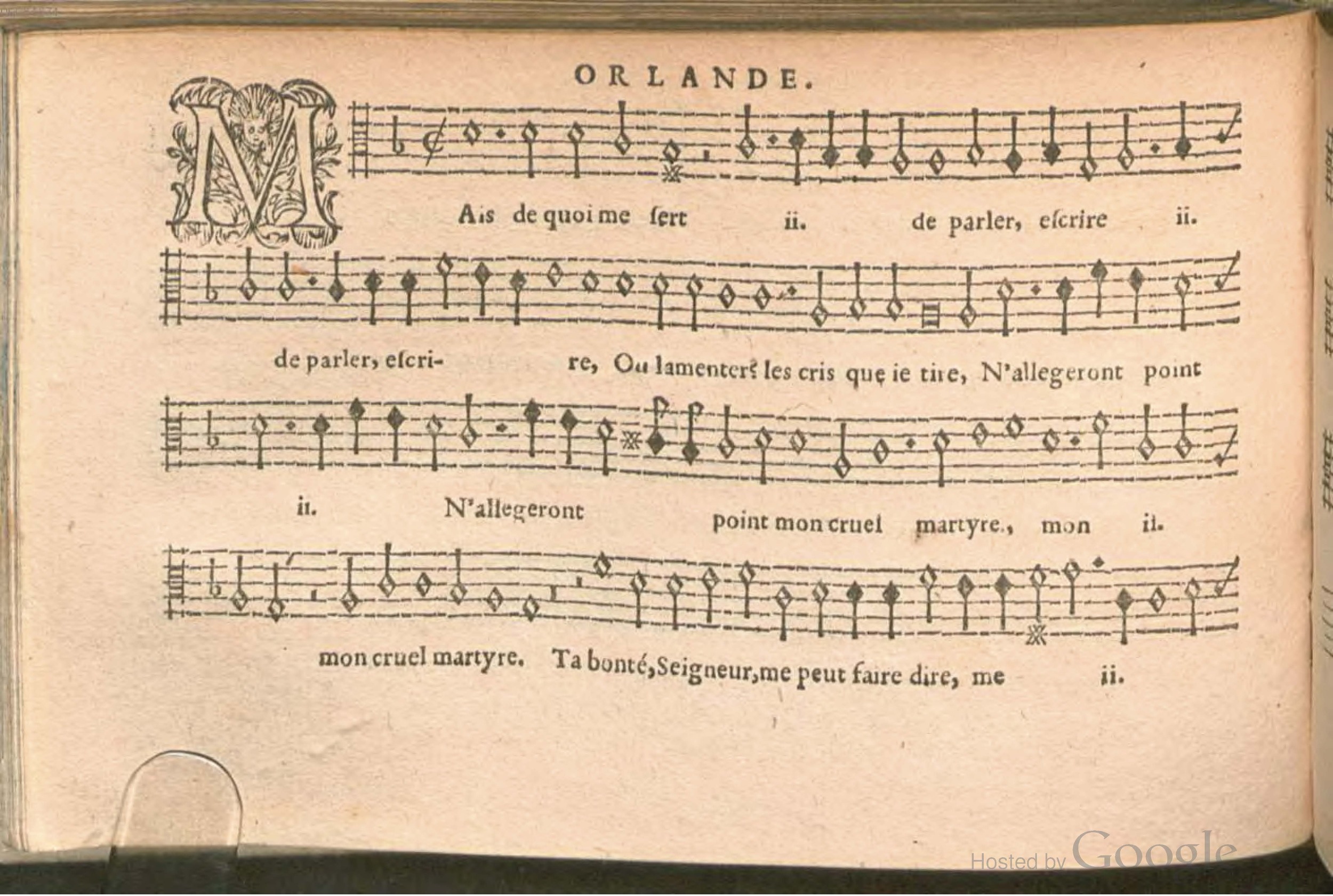 1576 - [Pierre de Saint-André] - Trésor de musique d’Orlande de Lassus Contratenor - BSB Munich