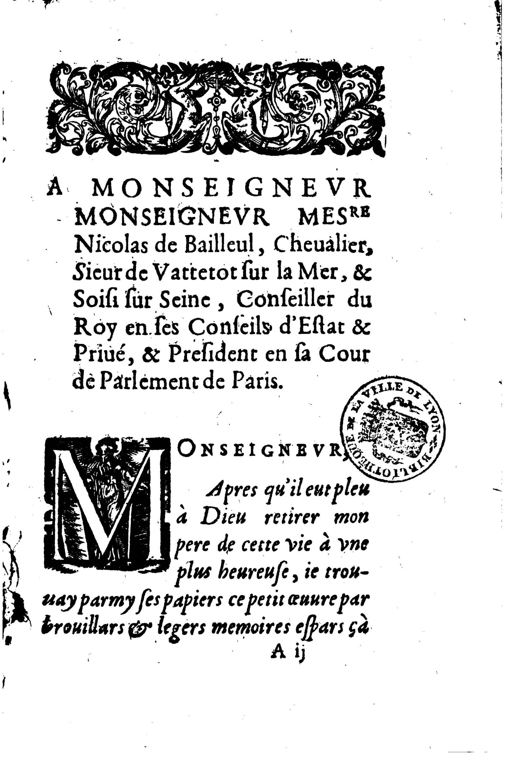 1633 - Jean Corrozet - Trésor des histoires de France - BM Lyon 1633 - Jean Corrozet - Trésor des histoires de France - BM Lyon
