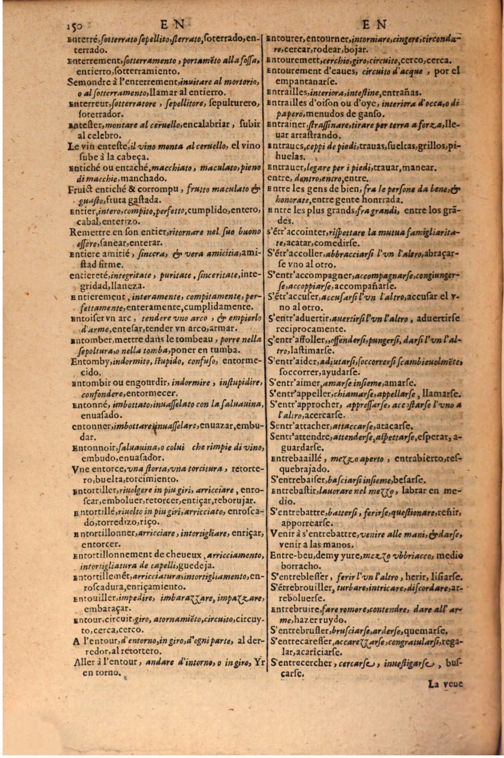 1616 - Pierre de la Rovière - Trésor des trois langues (Seconde partie) - BSB Munich