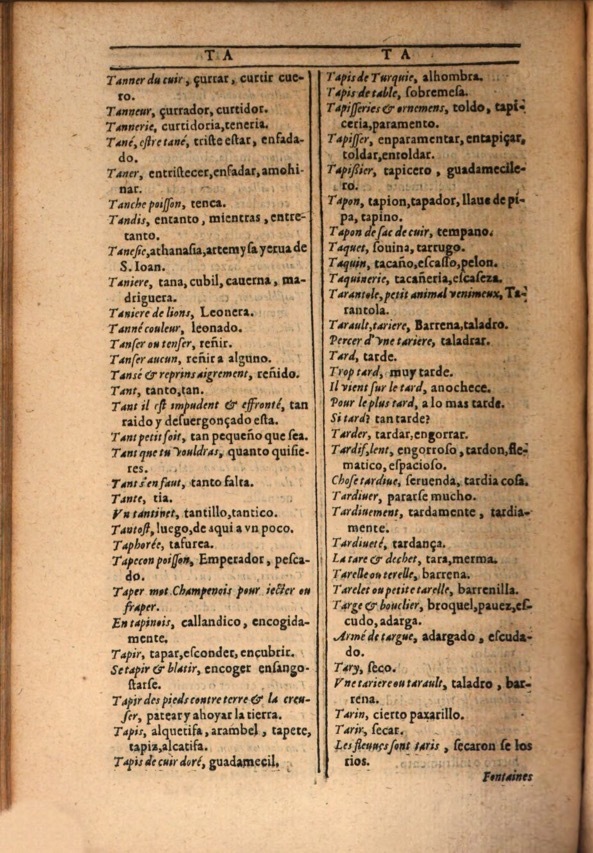 1607 - Marc Orry - Trésor des deux langues espagnole et française (Première et Seconde parties) - ÖNB Wien