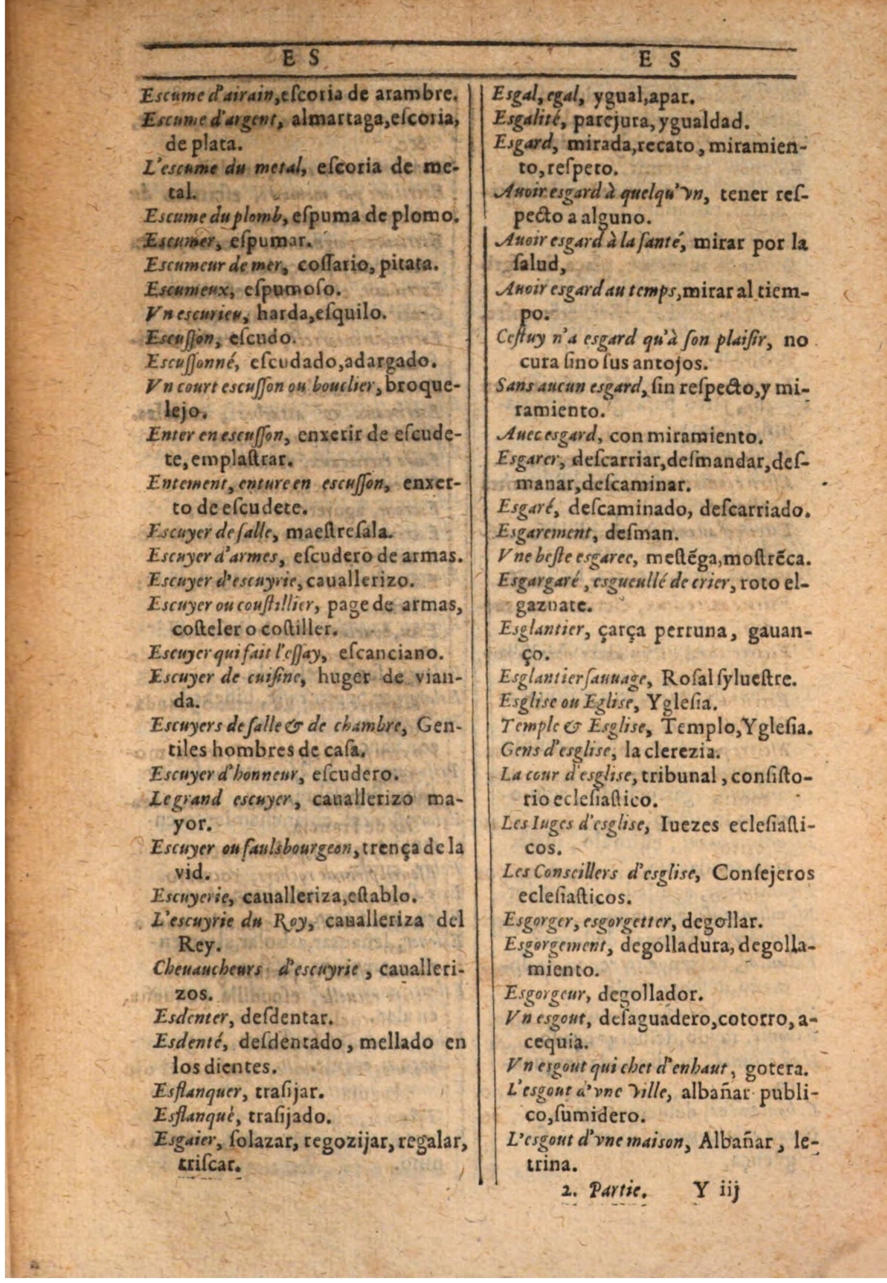 1607 - Marc Orry - Trésor des deux langues espagnole et française (Seconde partie) - BSB Munich