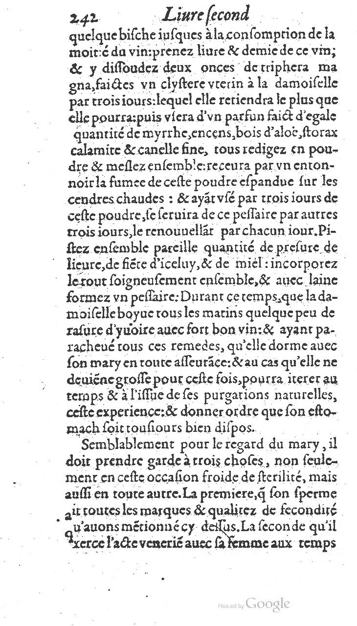 1585 - Jacques du Puis - Trésor des remèdes secrets pour les maladies des femmes - BnF
