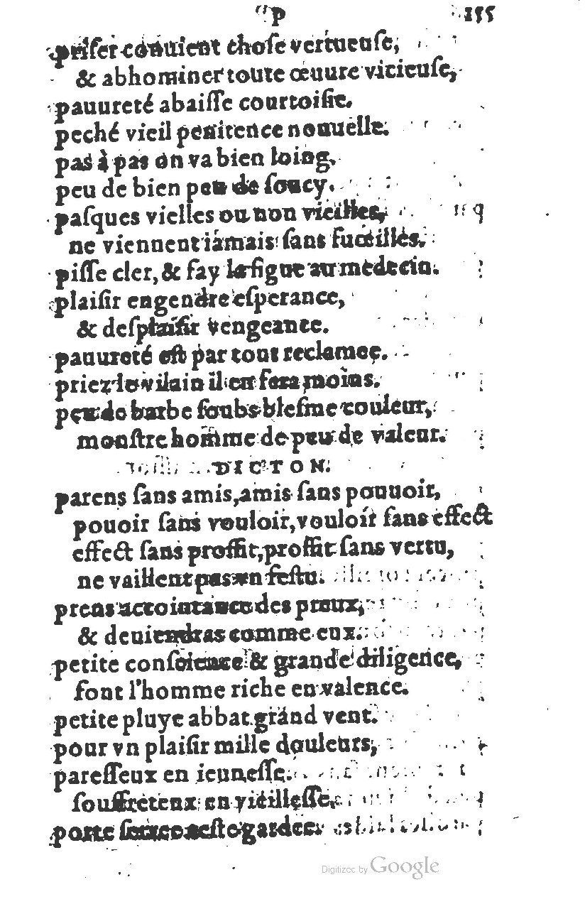 1581 - Nicolas Bonfons  - Trésor des sentences dorées - Princeton