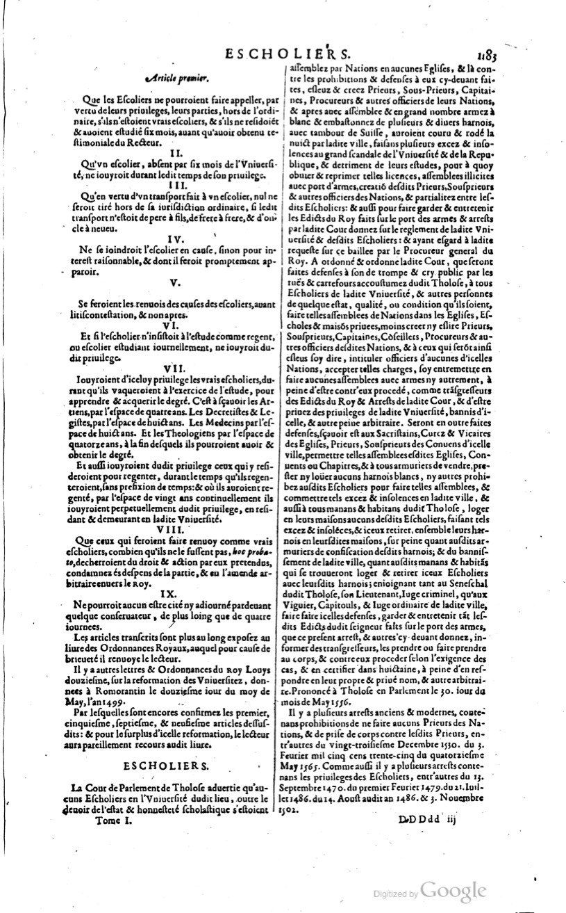 1629 - Veuve Nicolas Buon - Trésor du droit français (29620 T. 1) - BM Lyon