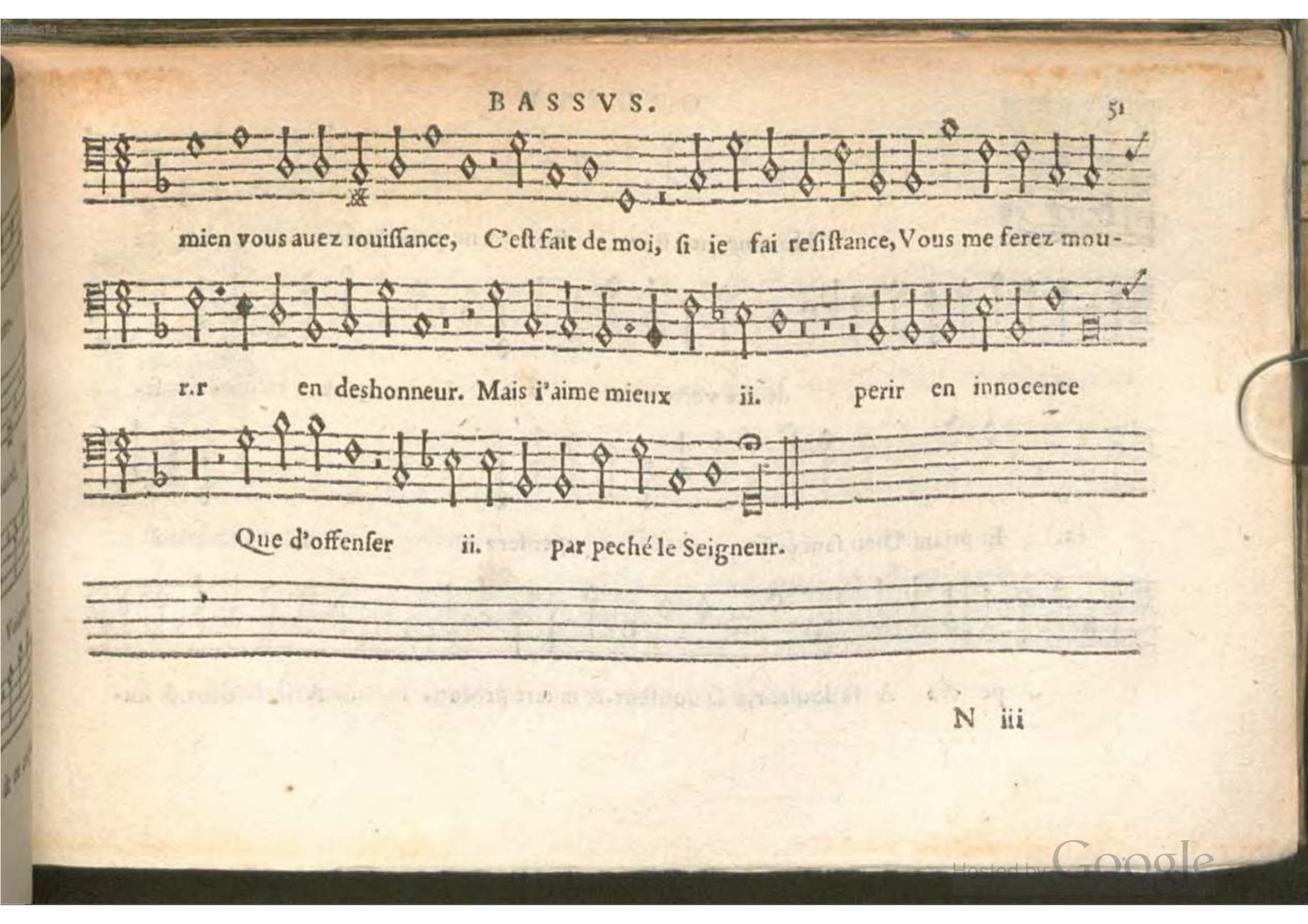 1576 - [Pierre de Saint-André] - Trésor de musique d’Orlande de Lassus Bassus - BSB Munich