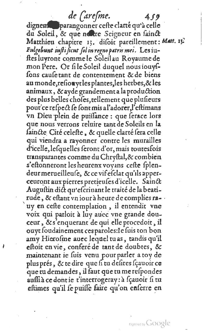 1607 - Nicolas Du Fossé - Trésor quadragésimal - T 01 - BM Lyon