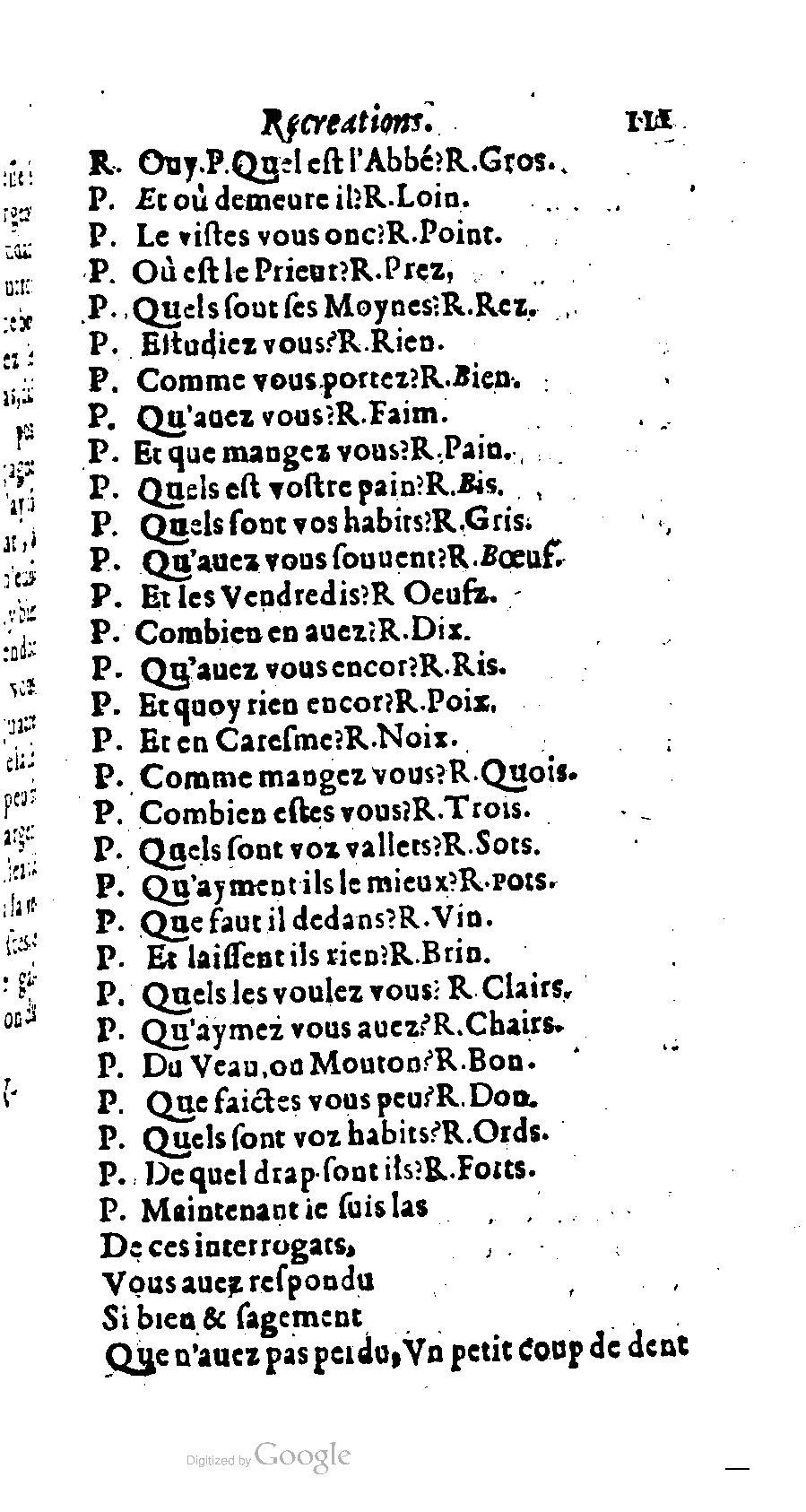 1611 - Romain de Beauvais - Trésor des récréations - BM Lyon