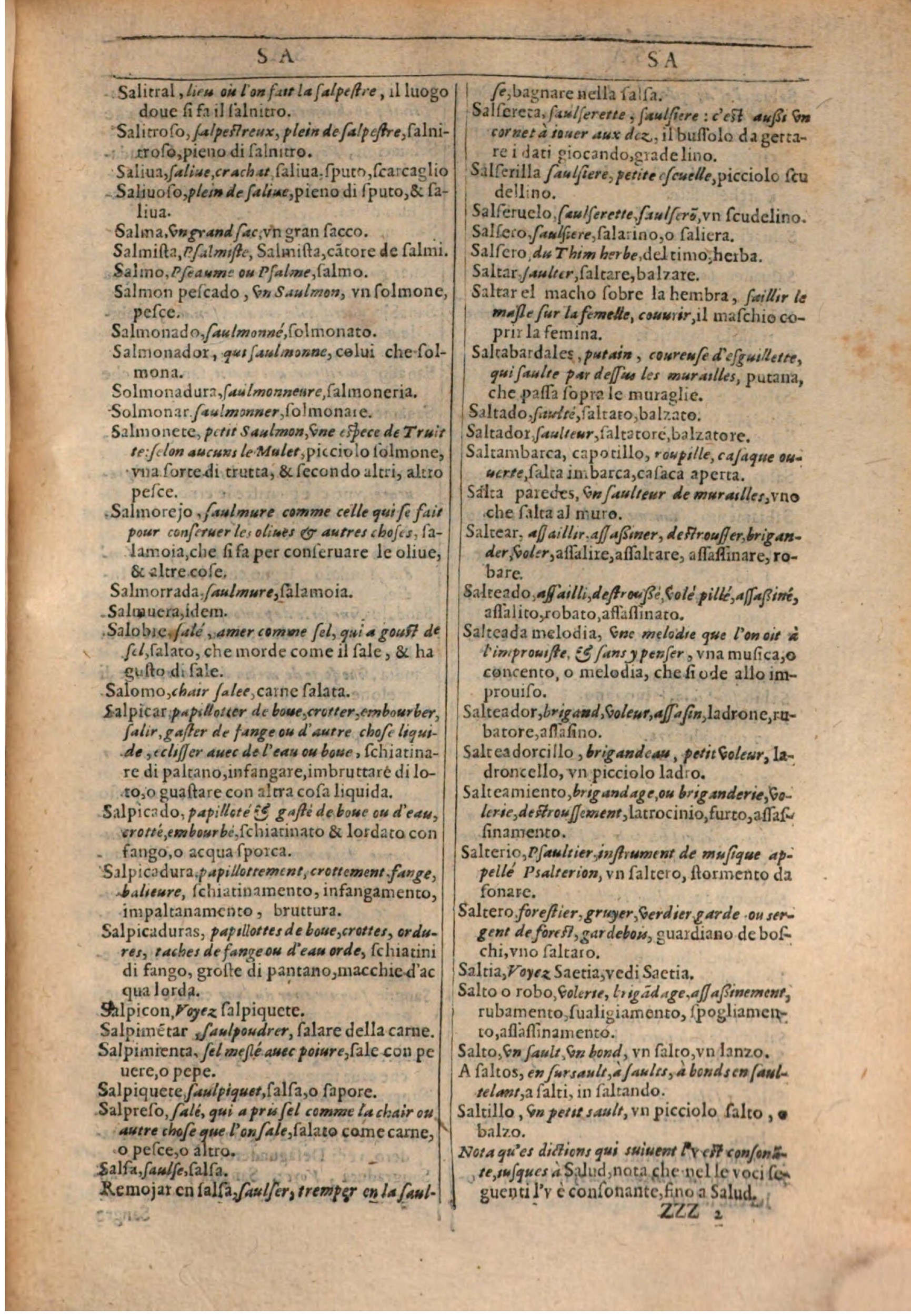 1609 - Philippe Albert et Alexandre Pernet - Trésor des trois langues française, italienne et espagnole (Première partie) - BSB Munich 1609 - Philippe Albert et Alexandre Pernet - Trésor des trois langues française, italienne et espagnole (Première partie) - BSB Munich