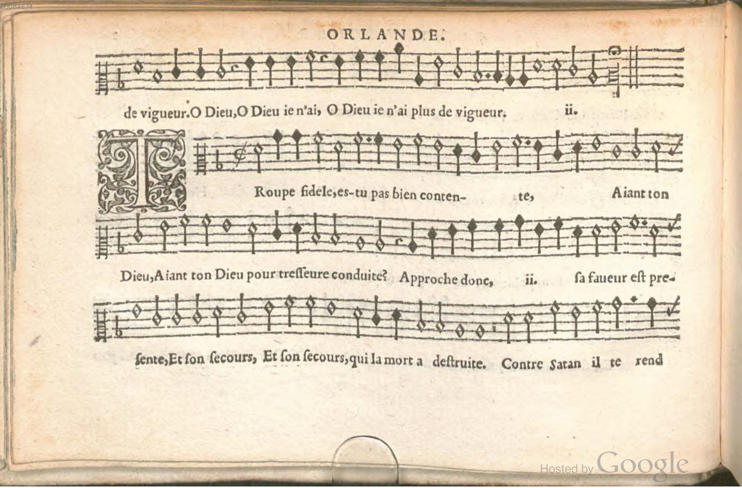 1576 - [Pierre de Saint-André] - Trésor de musique d’Orlande de Lassus Contratenor - BSB Munich