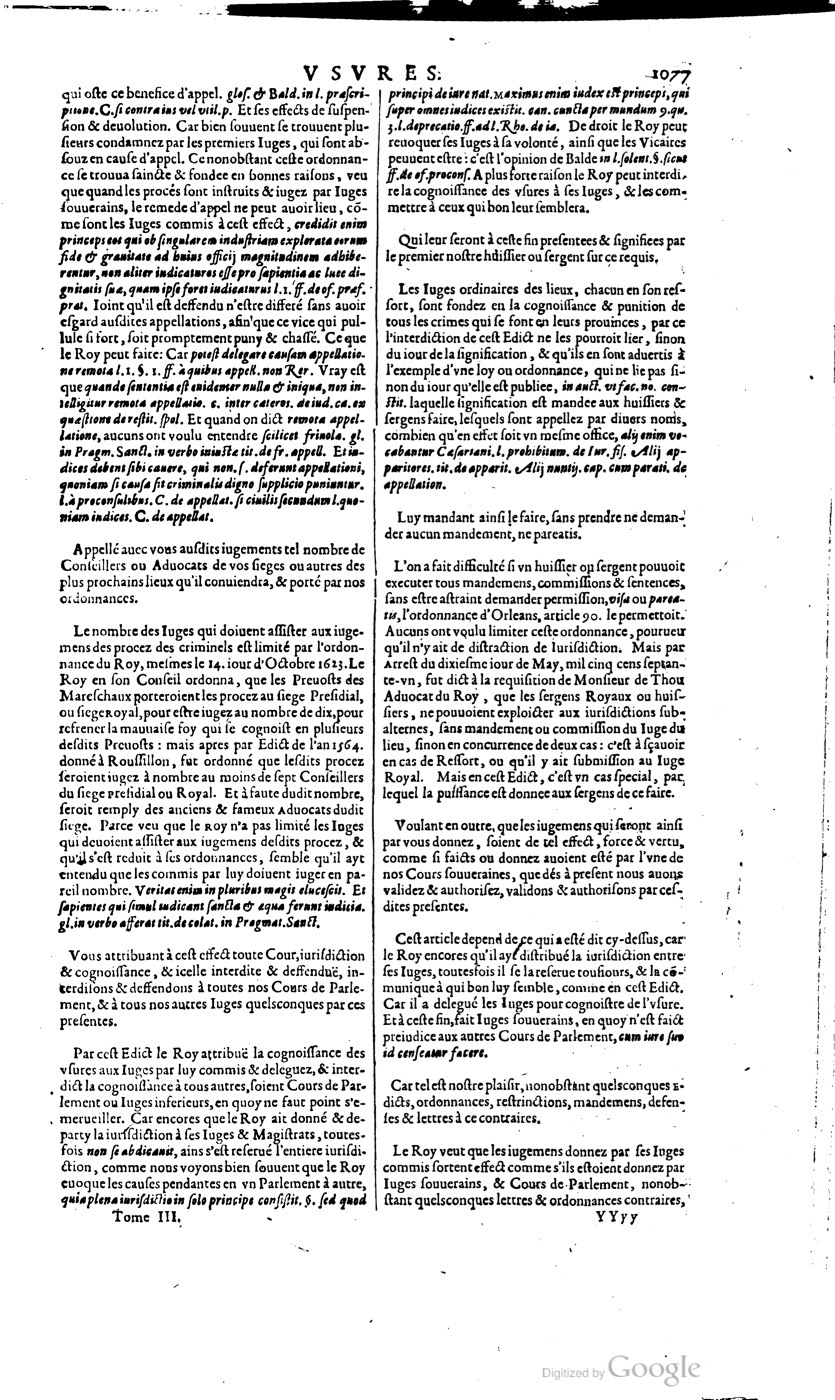 1629 - Veuve Nicolas Buon - Trésor du droit français (21754 T. 3) - BM Lyon