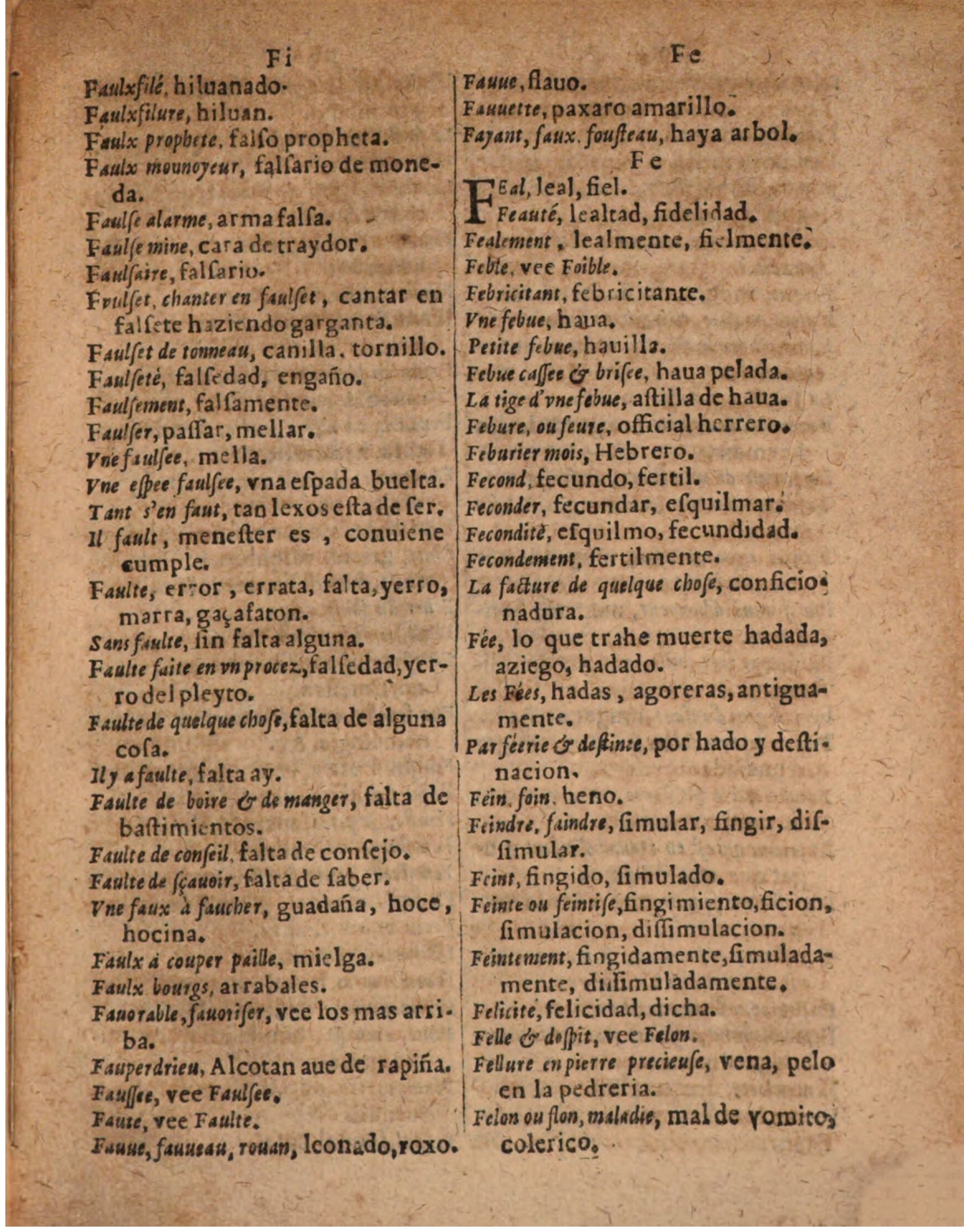 1624 - Hubert Antoine - Trésor des deux langues espagnole et française (Seconde partie) - BSB Munich