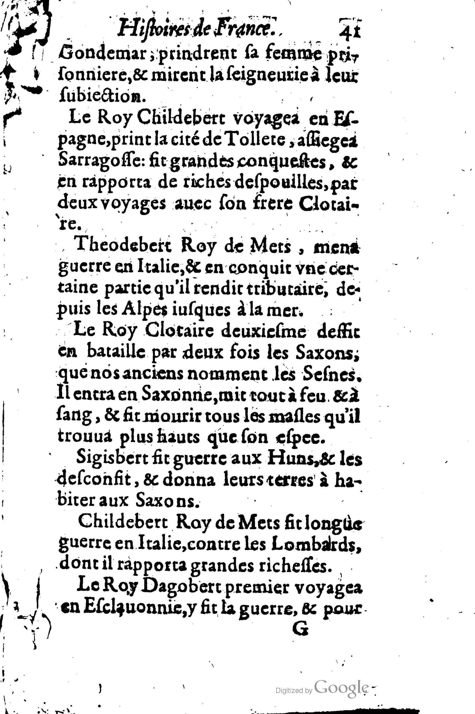 1619 - Jean Corrozet - Trésor des histoires de France - BSB Munich