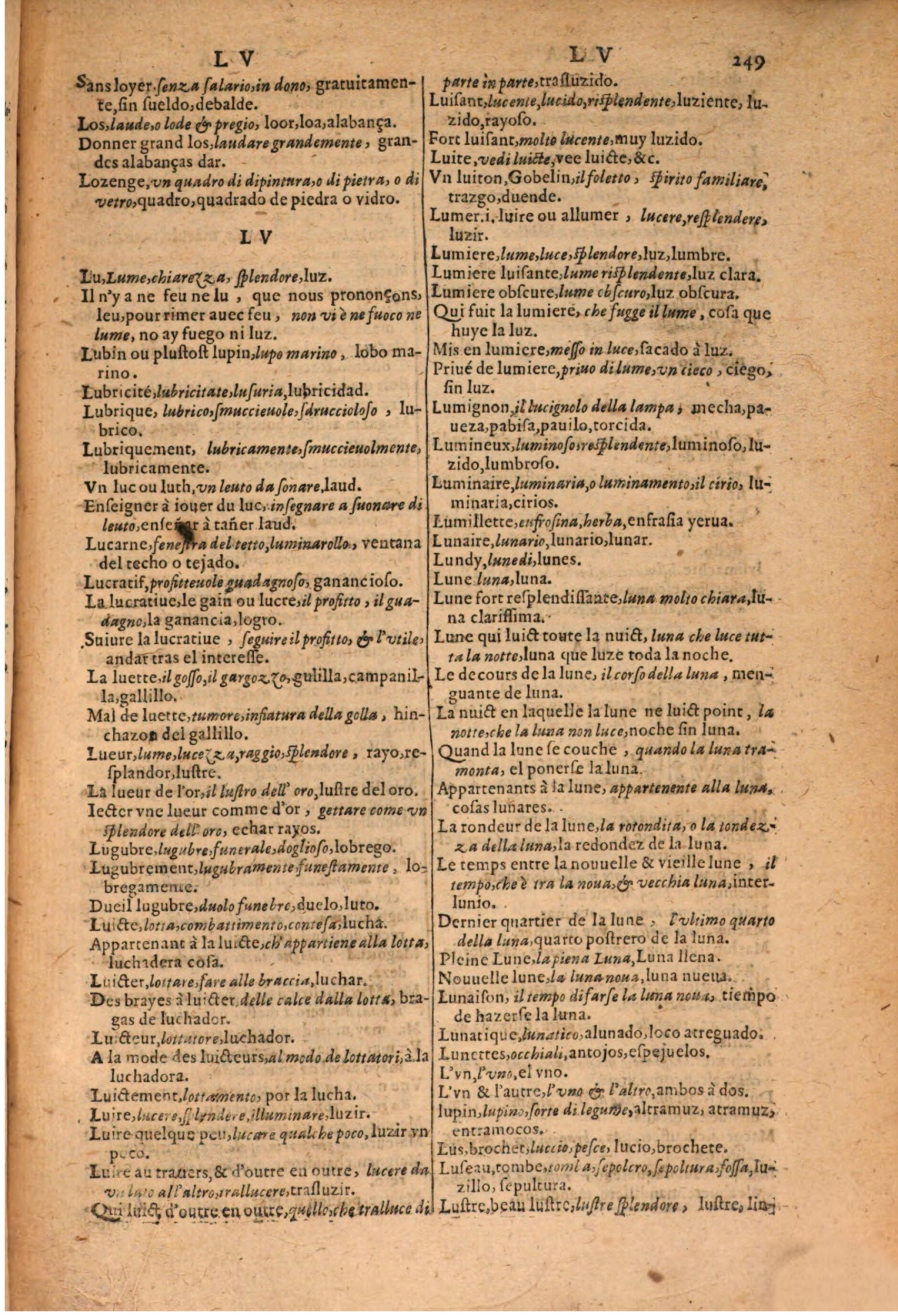 1616 - Pierre de la Rovière - Trésor des trois langues (Seconde partie) - BSB Munich