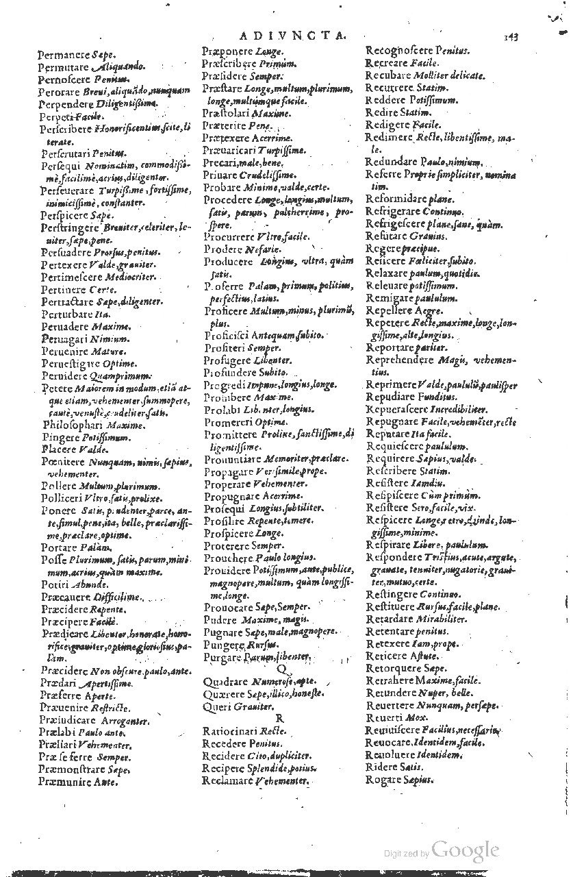 1585 - Simphorianum Beraud et Stephanum Michaëlem - Trésor des mots et traits français - Barcelone