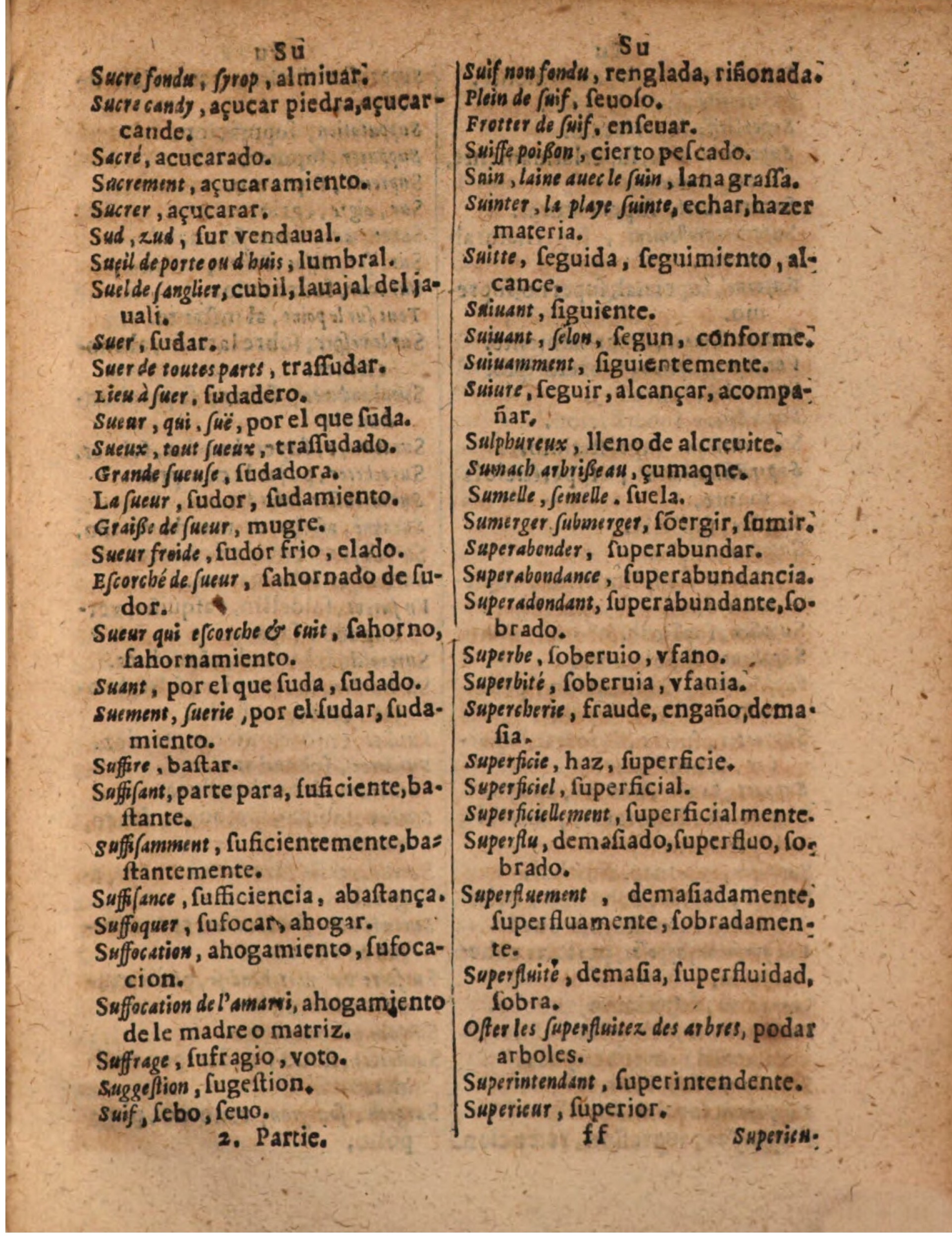 1624 - Hubert Antoine - Trésor des deux langues espagnole et française (Seconde partie) - BSB Munich