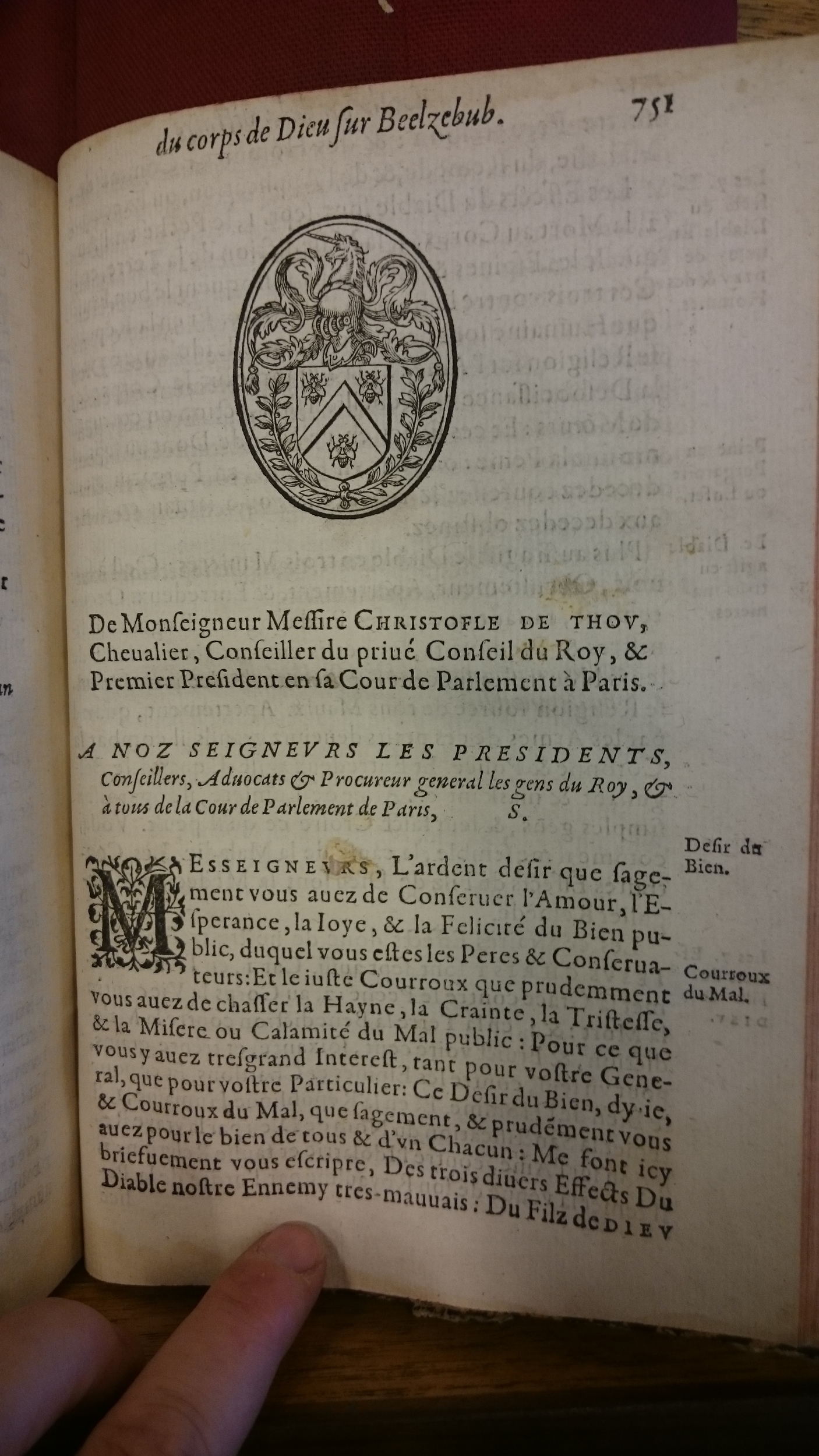 1578 - Nicolas Chesneau - Trésor et entière histoire de la triomphante victoire du corps de Dieu sur l’esprit malin - BM Lyon 1578 - Nicolas Chesneau - Trésor et entière histoire de la triomphante victoire du corps de Dieu sur l’esprit malin - BM Lyon