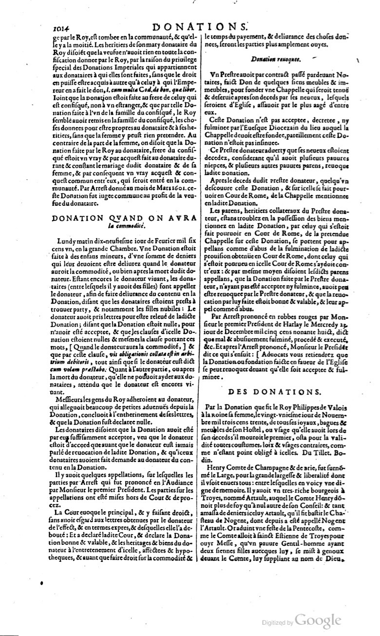 1629 - Veuve Nicolas Buon - Trésor du droit français (29620 T. 1) - BM Lyon