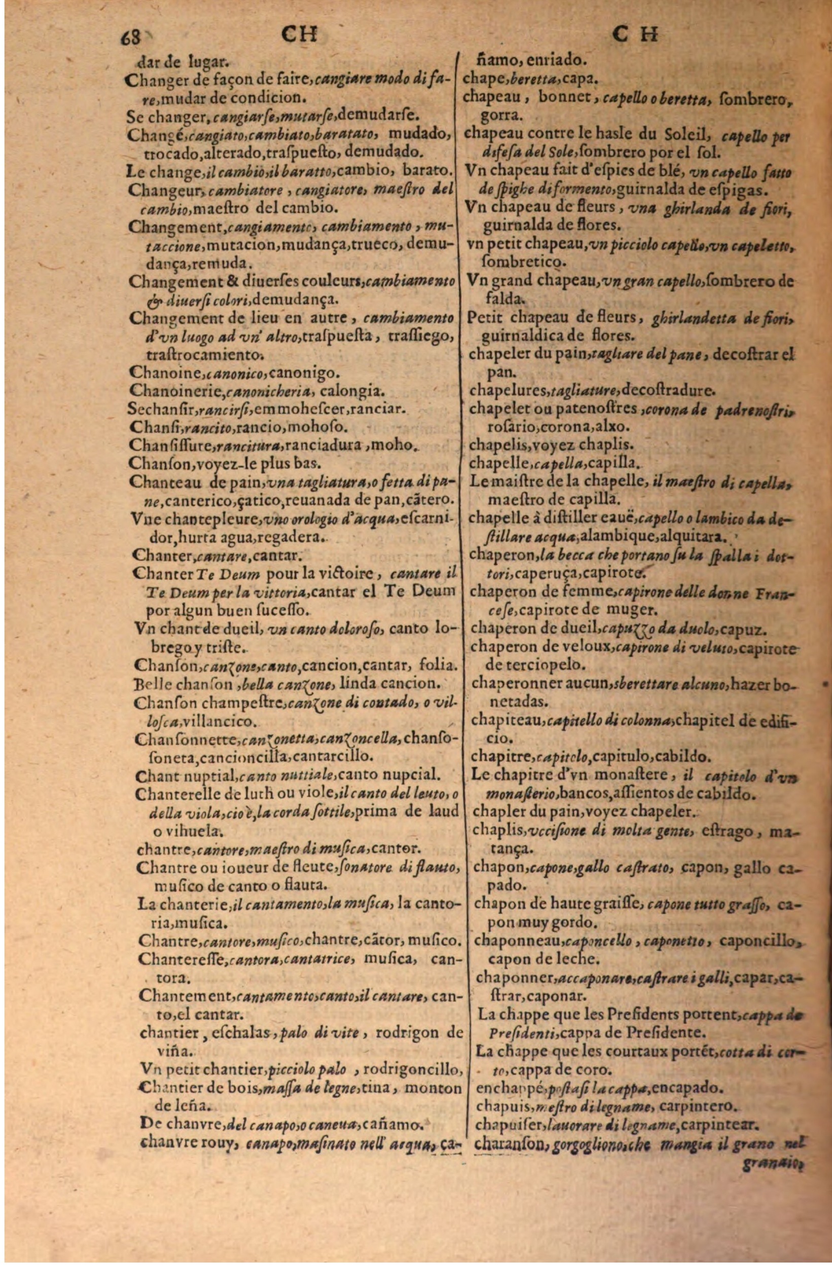 1616 - Pierre de la Rovière - Trésor des trois langues (Seconde partie) - BSB Munich