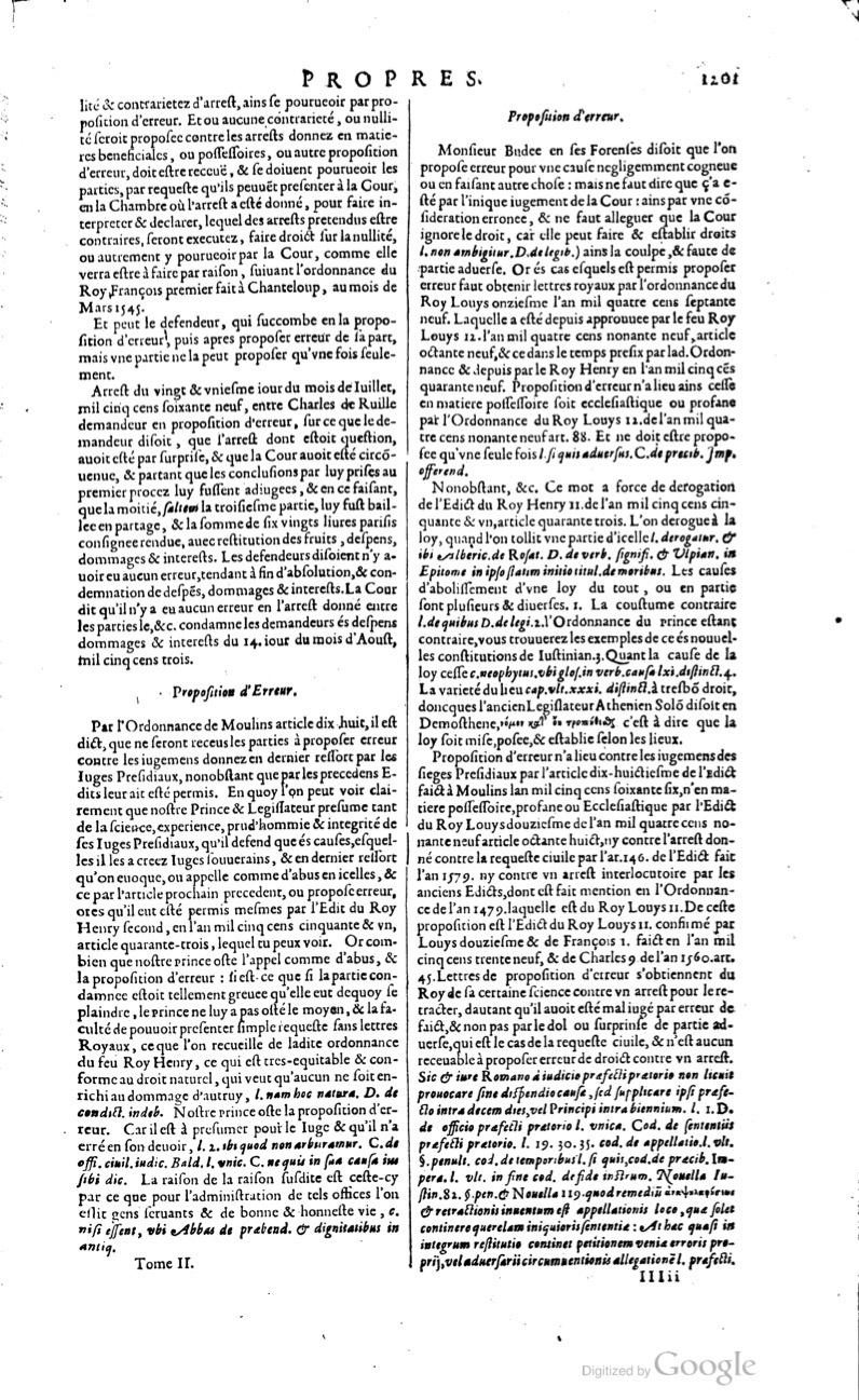 1629 - Veuve Nicolas Buon - Trésor du droit français (21754 T. 2) - BM Lyon 1629 - Veuve Nicolas Buon - Trésor du droit français (21754 T. 2) - BM Lyon