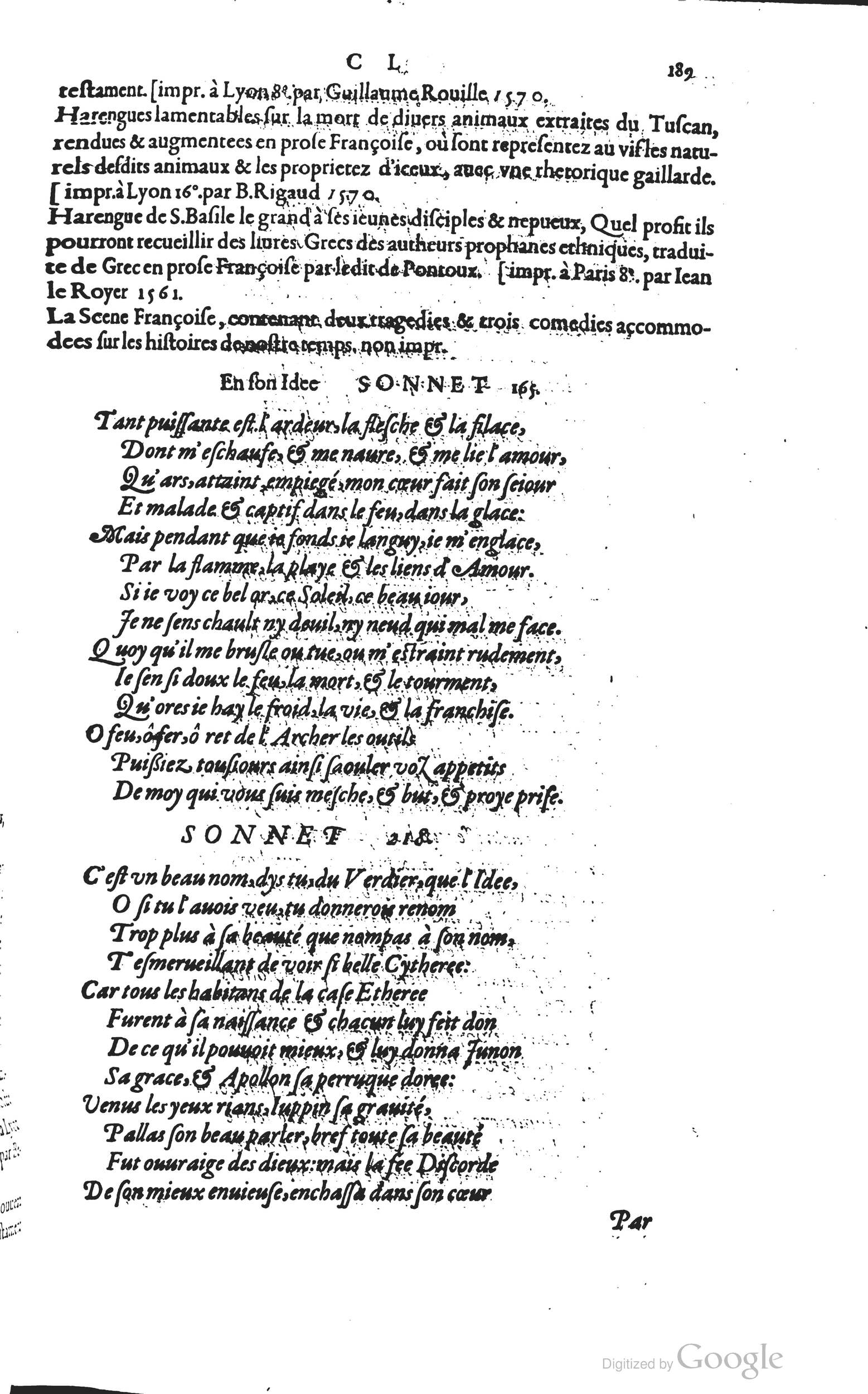 1585 - Barthélemy Honorat - Bibliothèques françaises - BSB Munich
