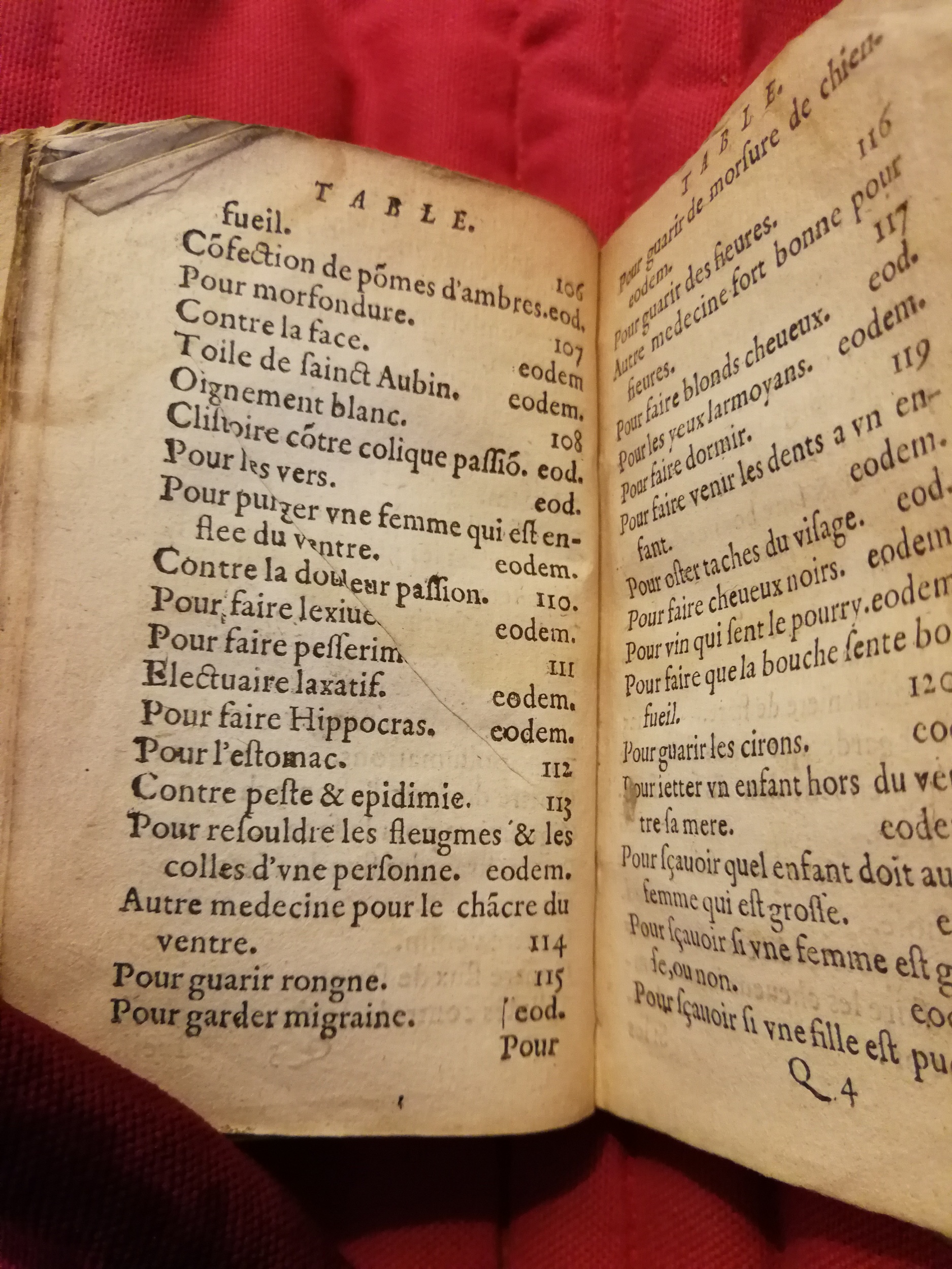1586 - Benoît Rigaud - Trésor des fleurs et secrets de médecine - Sainte-Geneviève