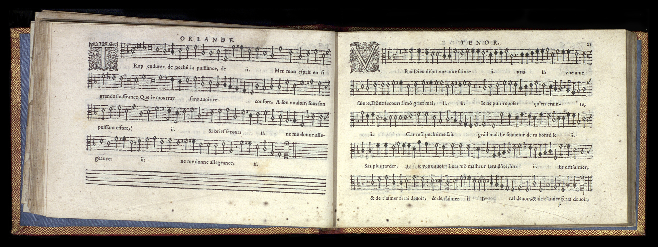 1582 - [Pierre de Saint-André] - Trésor de musique d’Orlande de Lassus Tenor - Mons