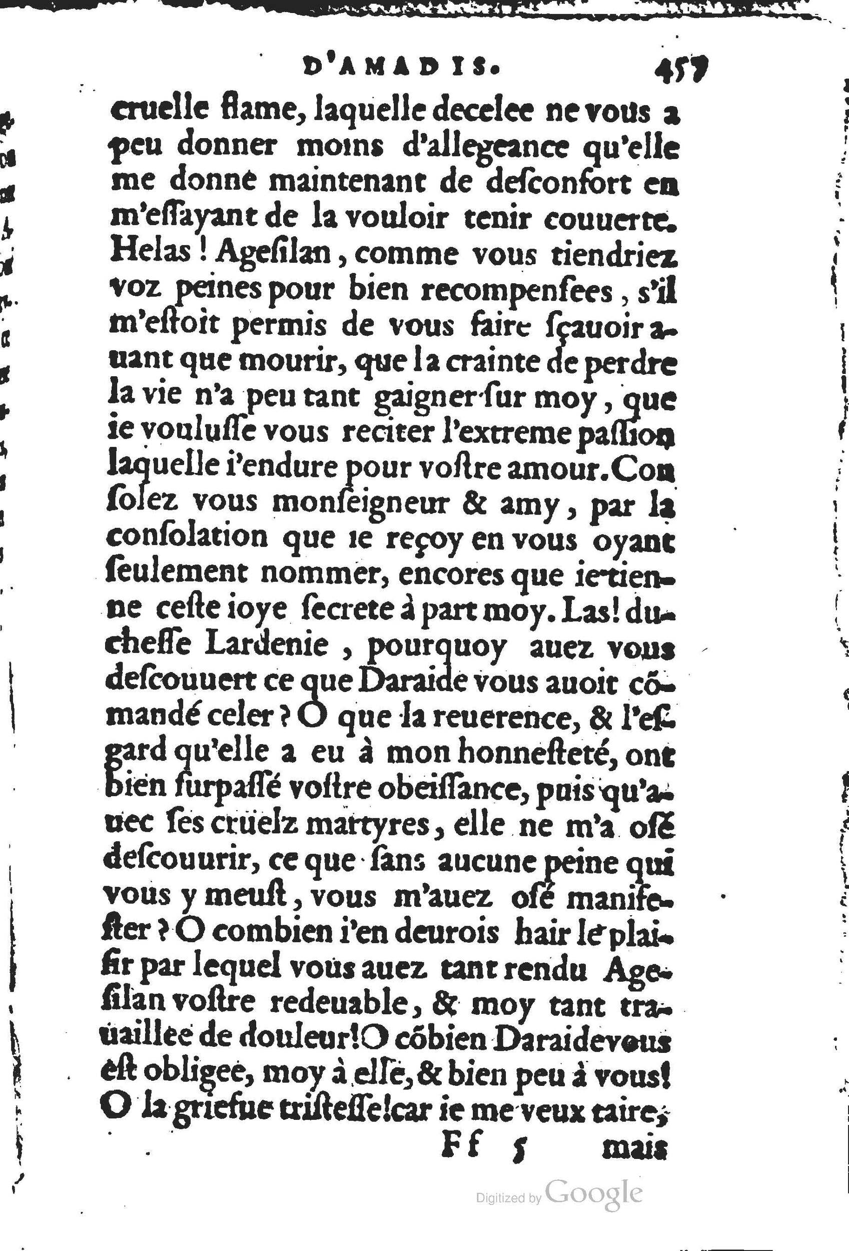 1560 - Jean d’Ogerolles et Gabriel Cotier Lyon - Trésor des Amadis - BSB Munich